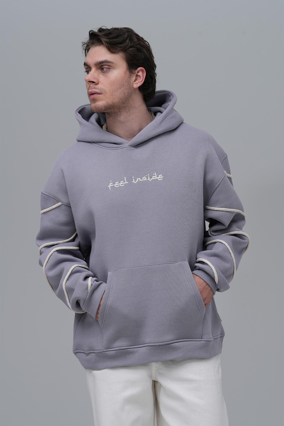 Inner Flow Oversize Sweatshirt Erkek Gri