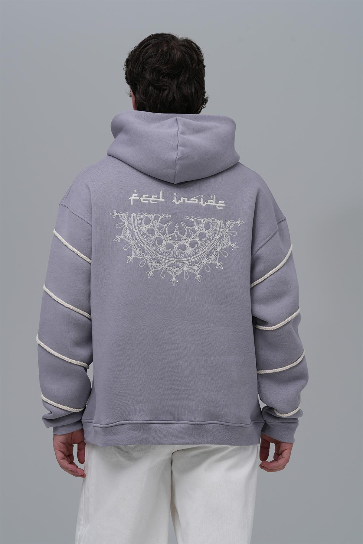 Inner Flow Oversize Sweatshirt Erkek Gri