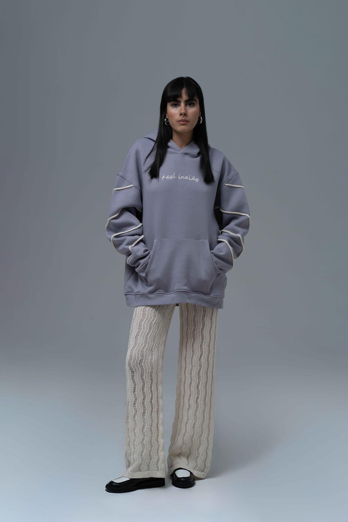 Inner Flow Oversize Sweatshirt Kadın Gri