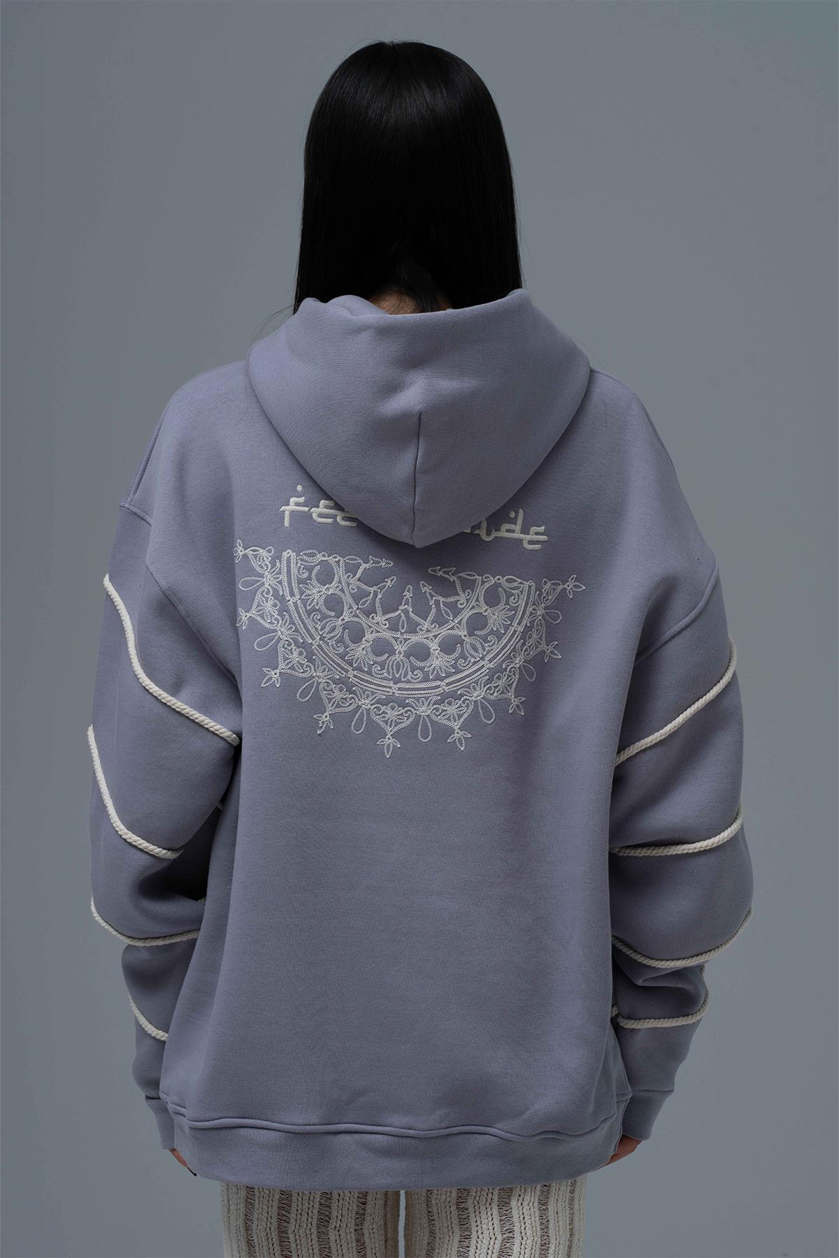 Inner Flow Oversize Sweatshirt Kadın Gri