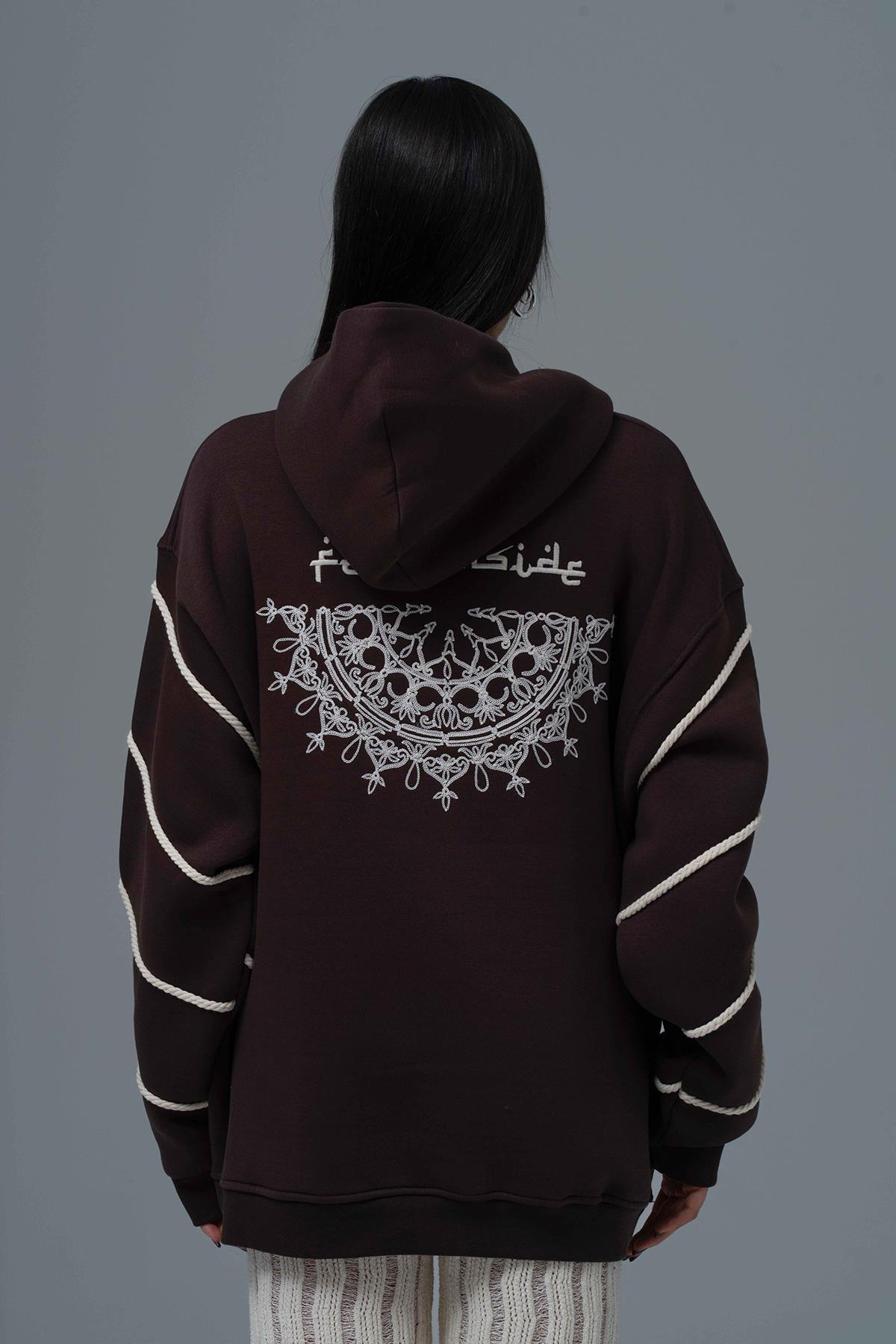 Inner Flow Oversize Sweatshirt Kadın Kahverengi