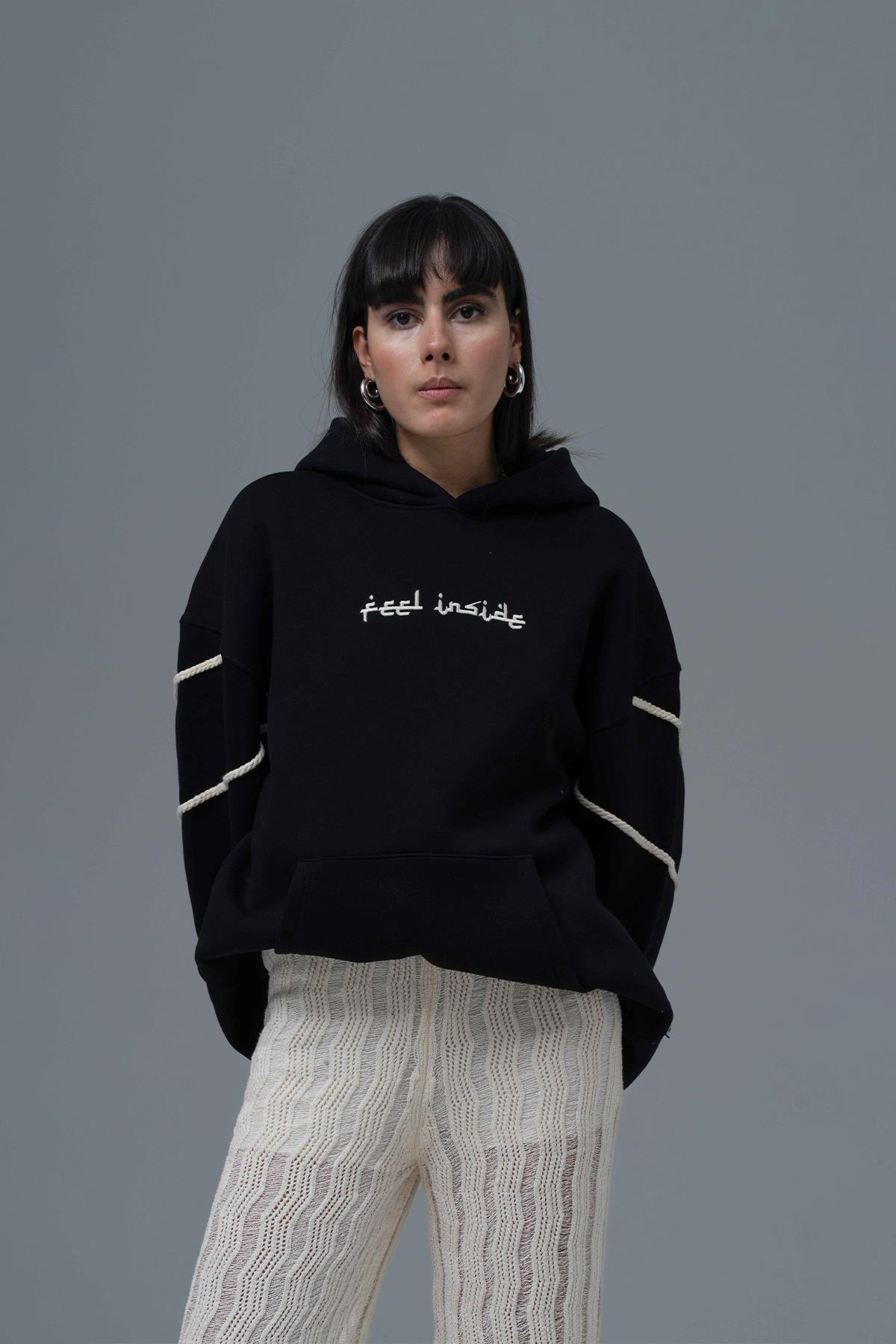 Inner Flow Oversize Sweatshirt Kadın Siyah