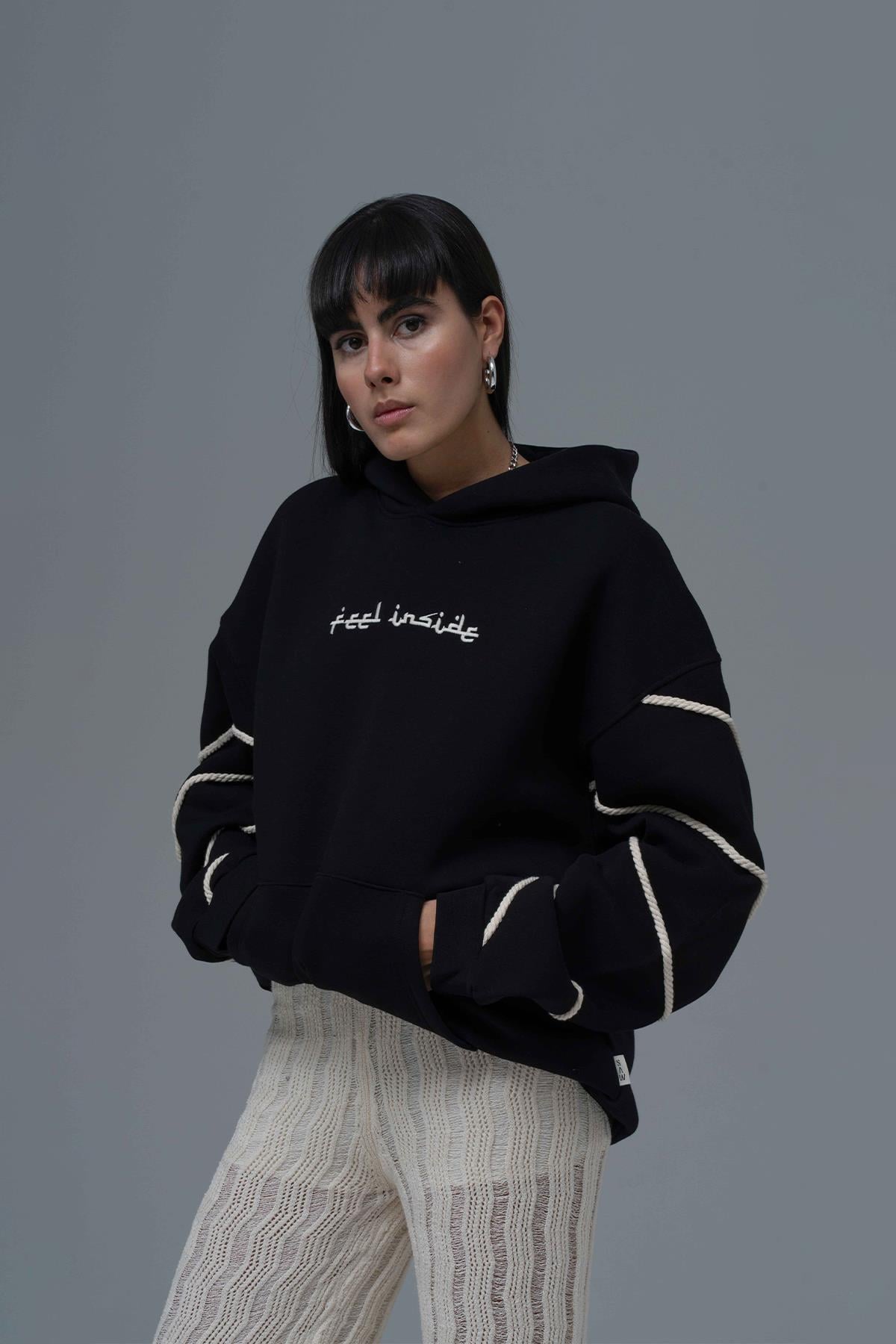 Inner Flow Oversize Sweatshirt Kadın Siyah