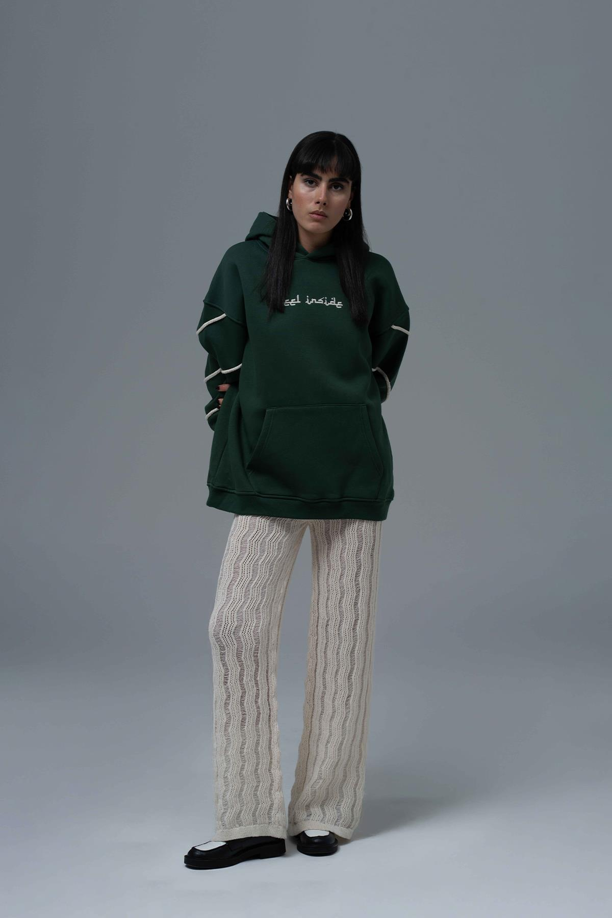 Inner Flow Oversize Sweatshirt Kadın Yeşil