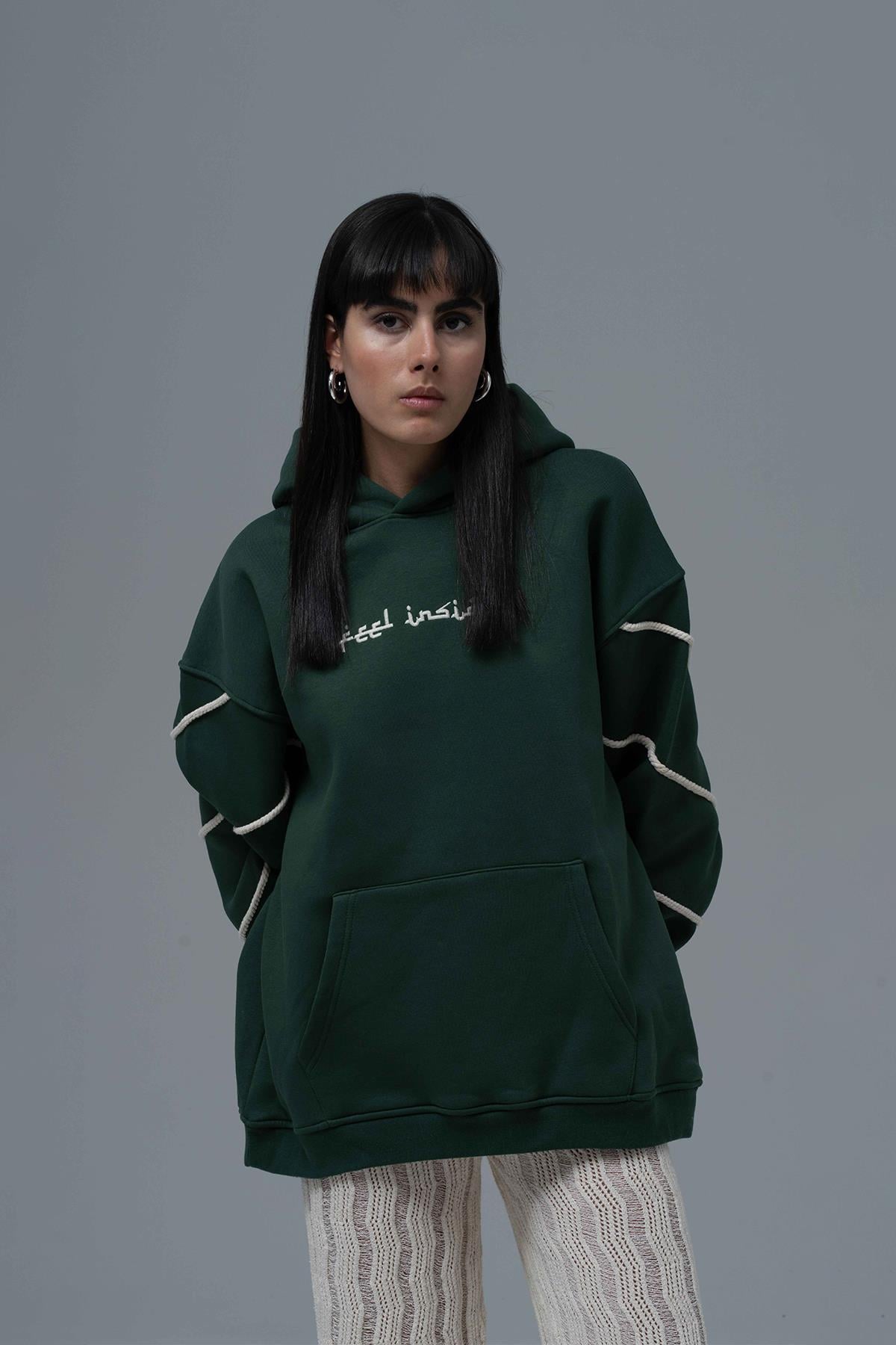 Inner Flow Oversize Sweatshirt Kadın Yeşil