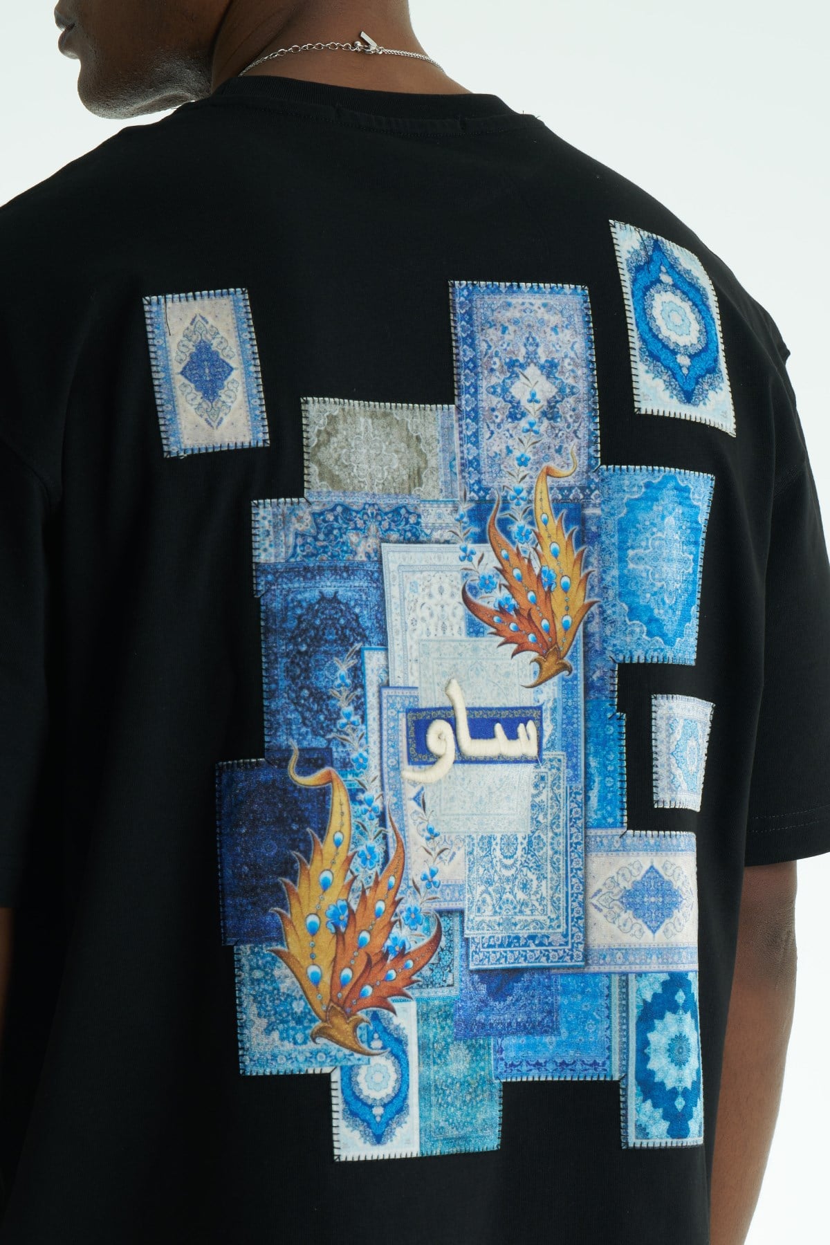 Iznik Oversize Erkek Tişört Siyah