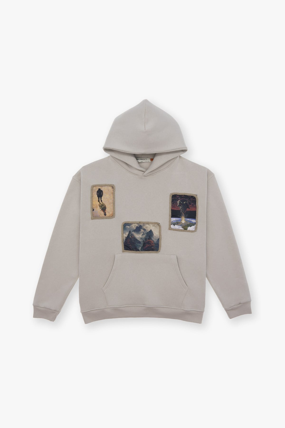 Layers of Awakening Oversize Sweatshirt Erkek Stone