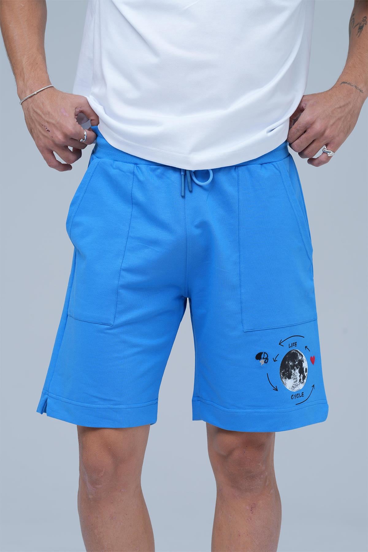 LifeCycle Relaxed Fit Şort Erkek Mavi
