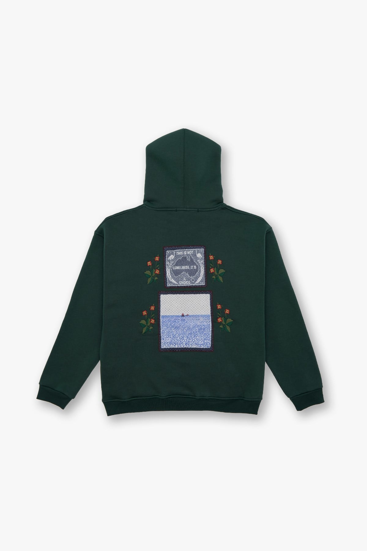 Loneliness Is a Choice Oversize Sweatshirt Kadın Yeşil