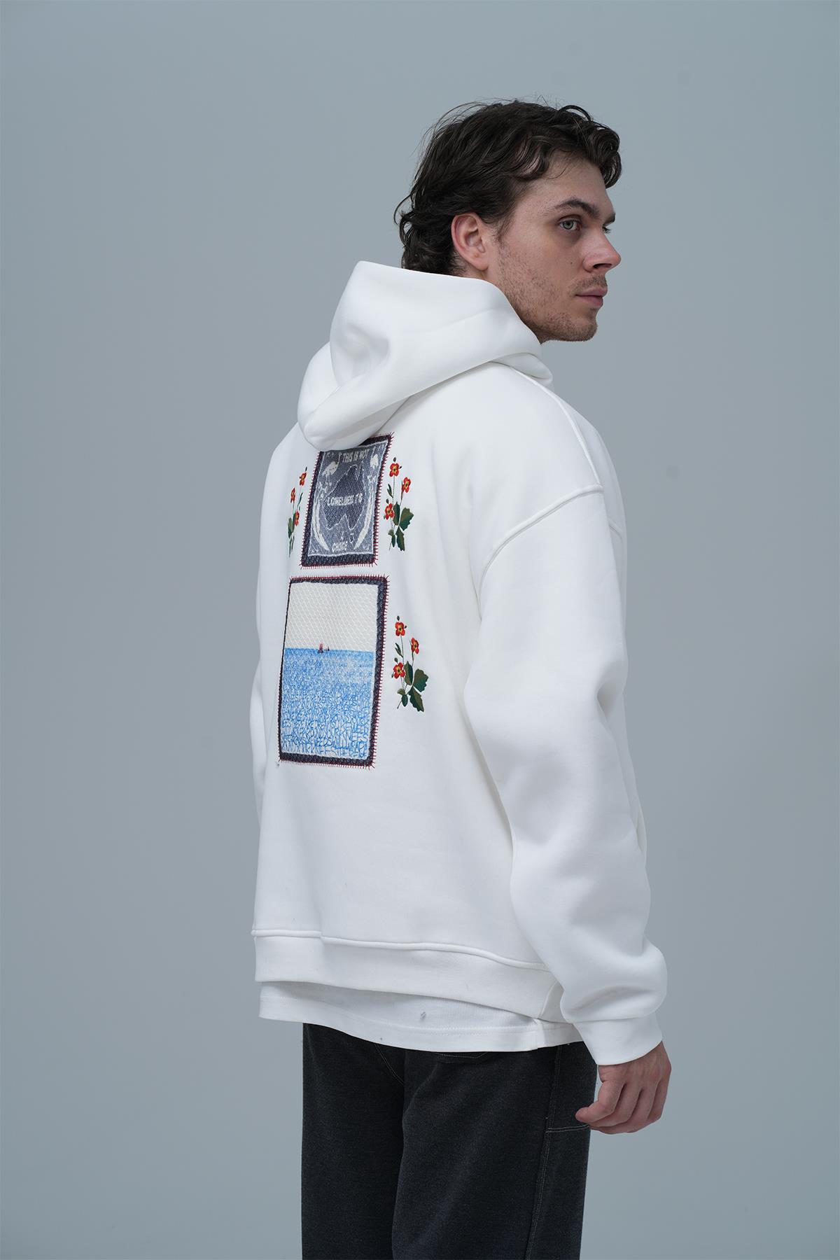 Loneliness Is a Choice Oversize Sweatshirt Erkek Taş