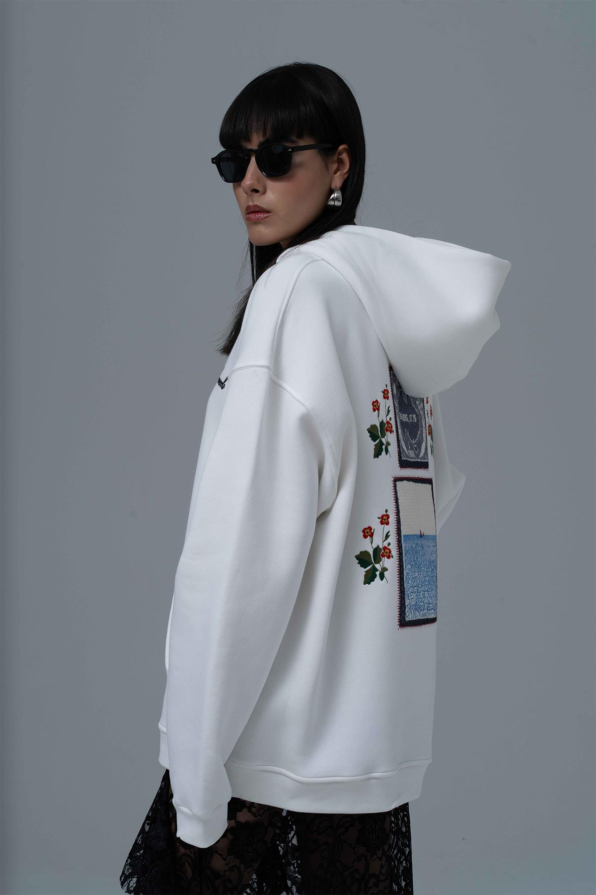 Loneliness Is a Choice Oversize Sweatshirt Kadın Taş