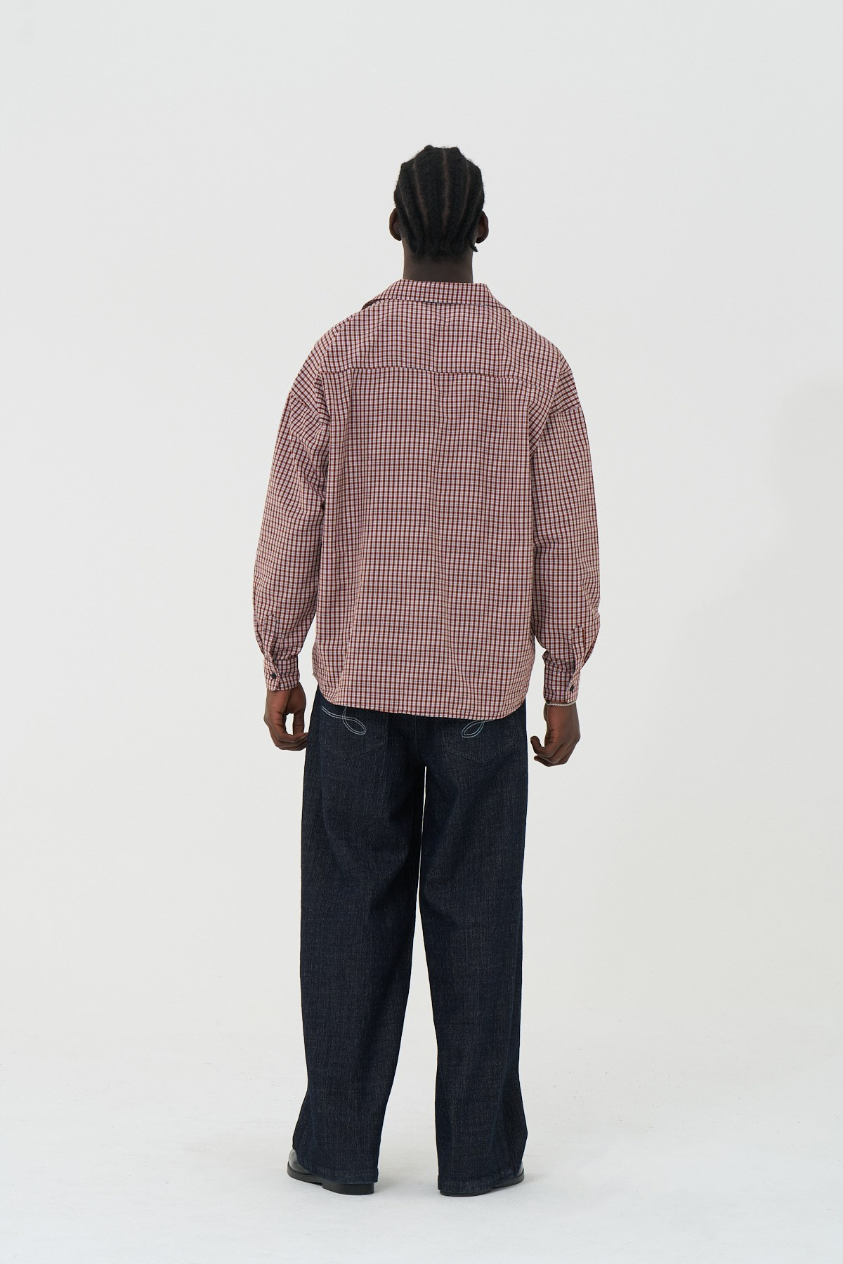 Madras Check Oversize Erkek Gömlek Kiremit