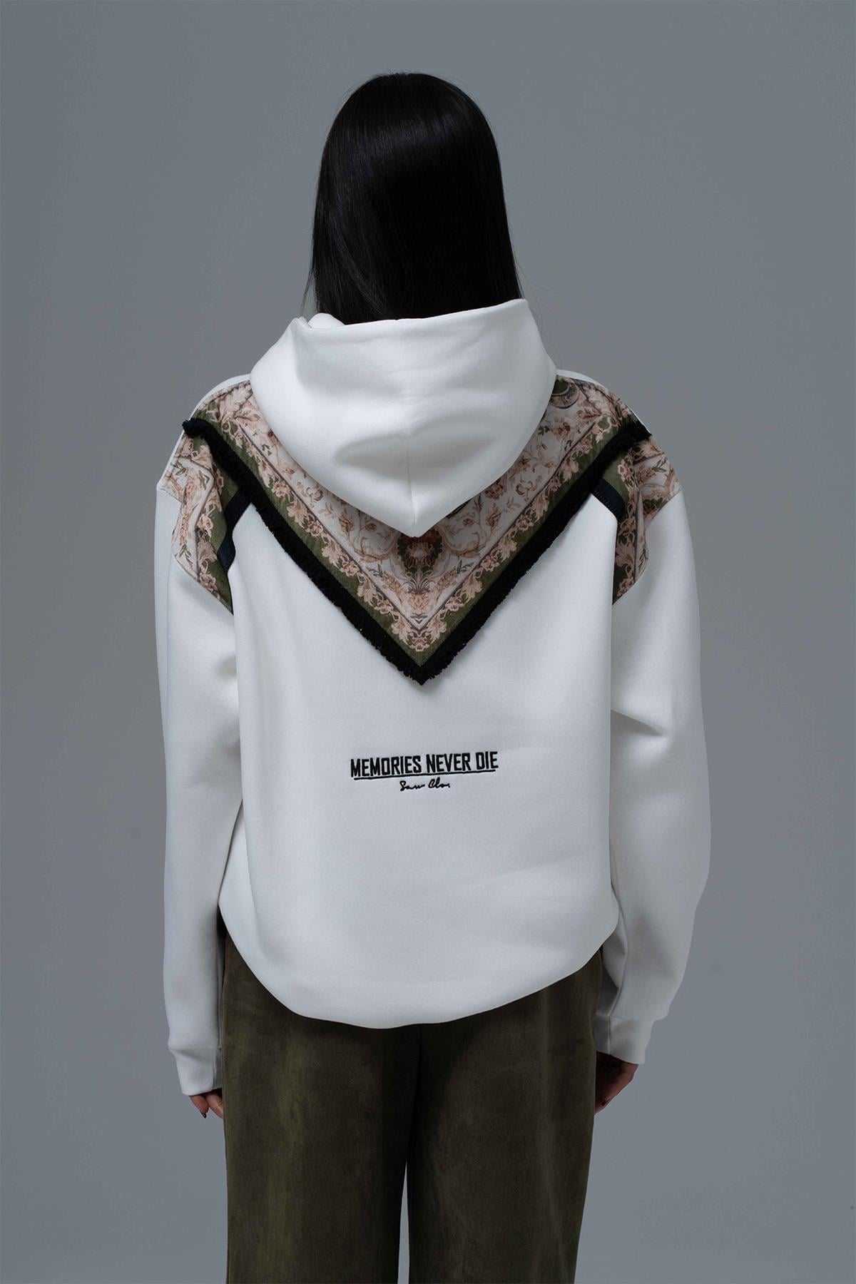 Memories Never Die Oversize Sweatshirt Kadın Taş