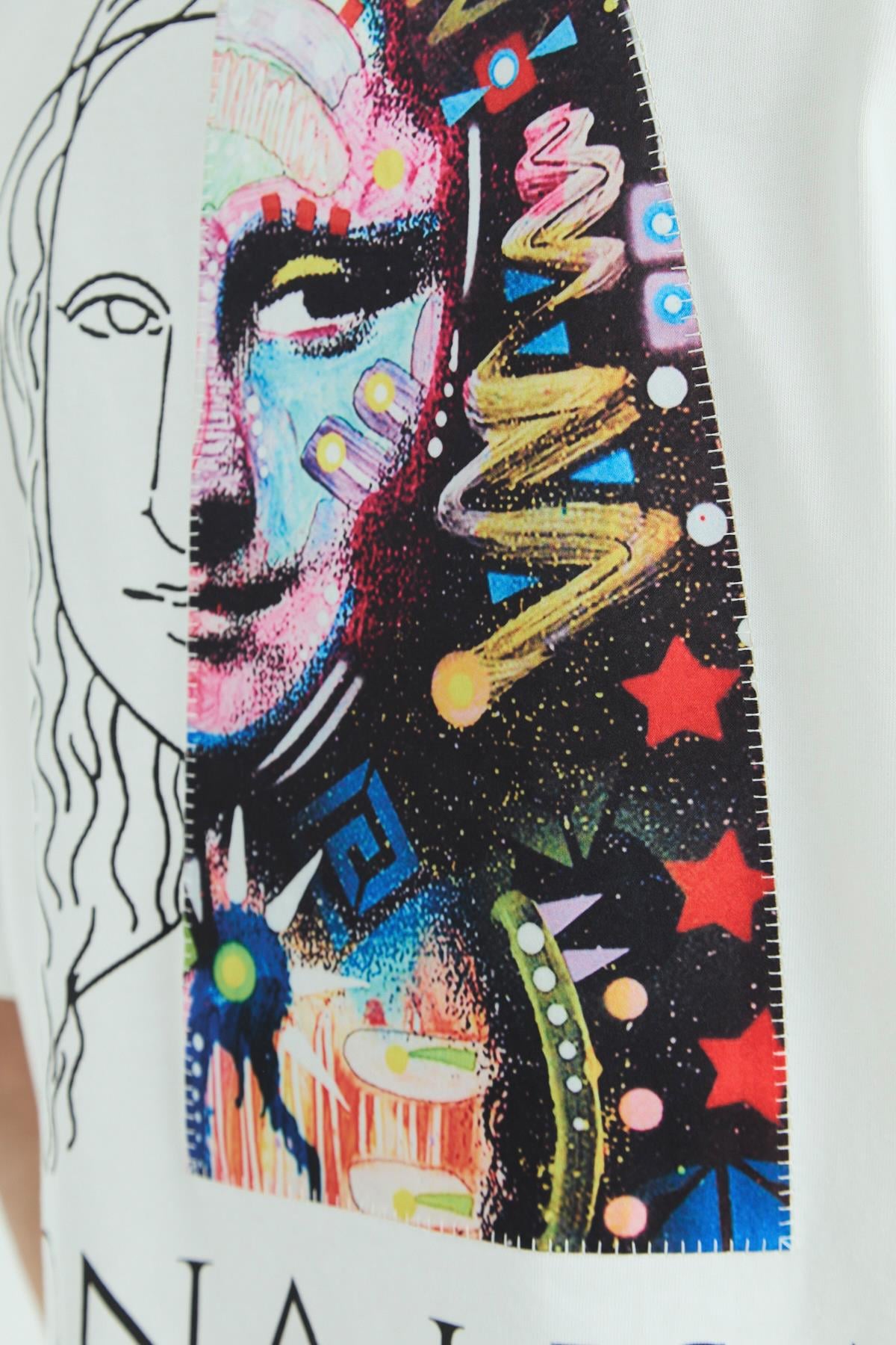 Mona Lisa Shooting Oversize Sweatshirt Erkek Ekru