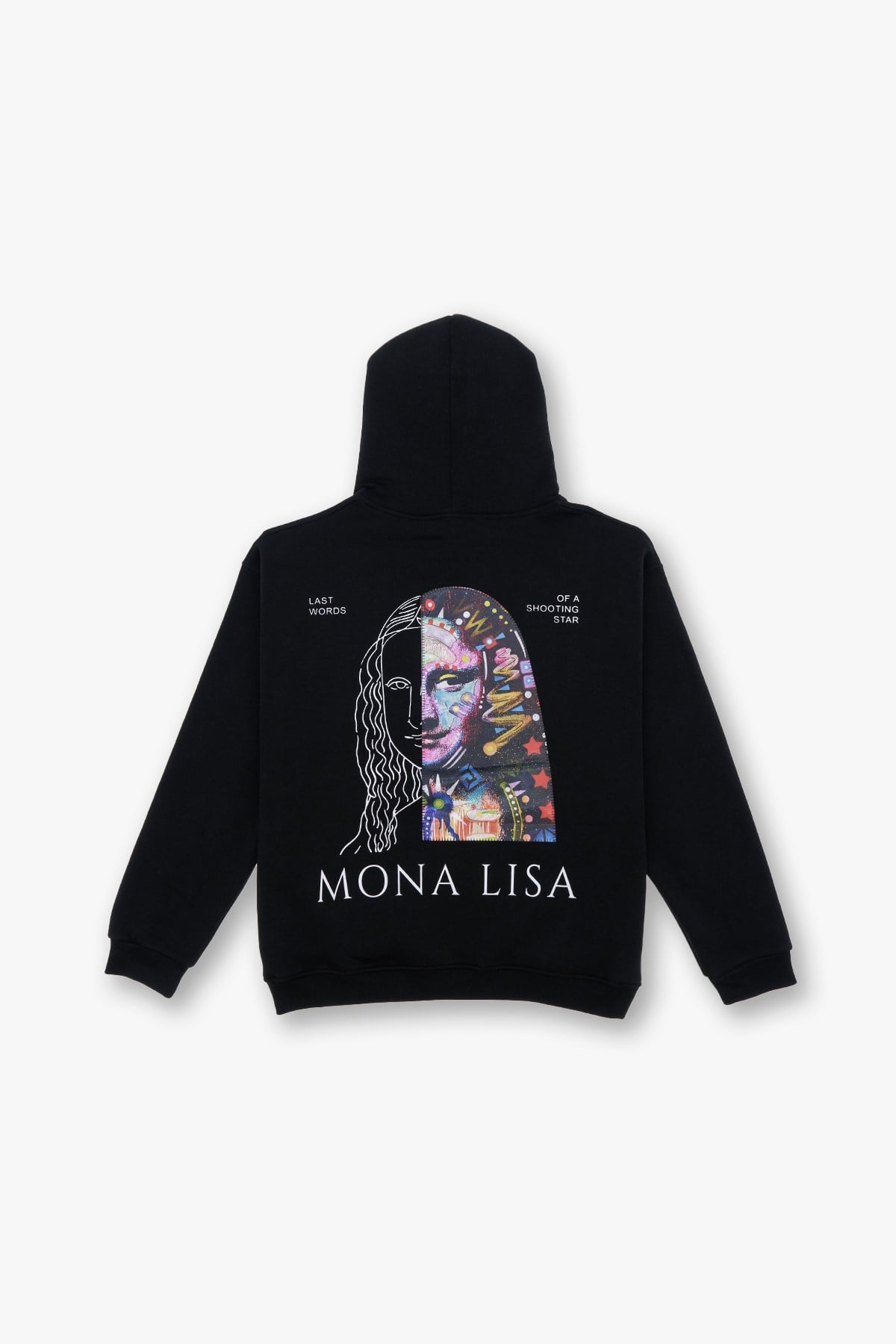 Mona Lisa Shooting Star Oversize Sweatshirt Erkek Siyah