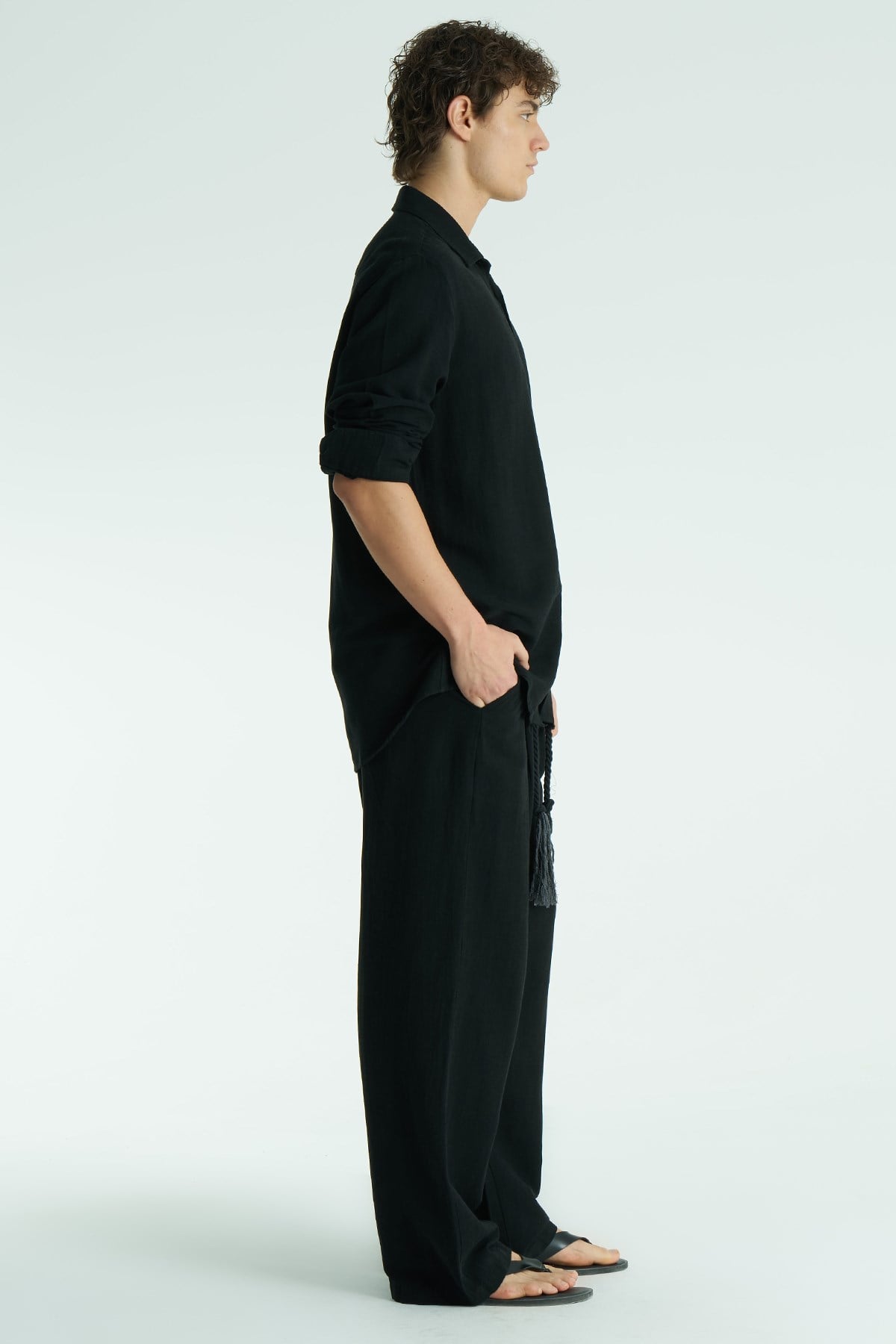 Mono Regular Fit Erkek Gömlek Siyah