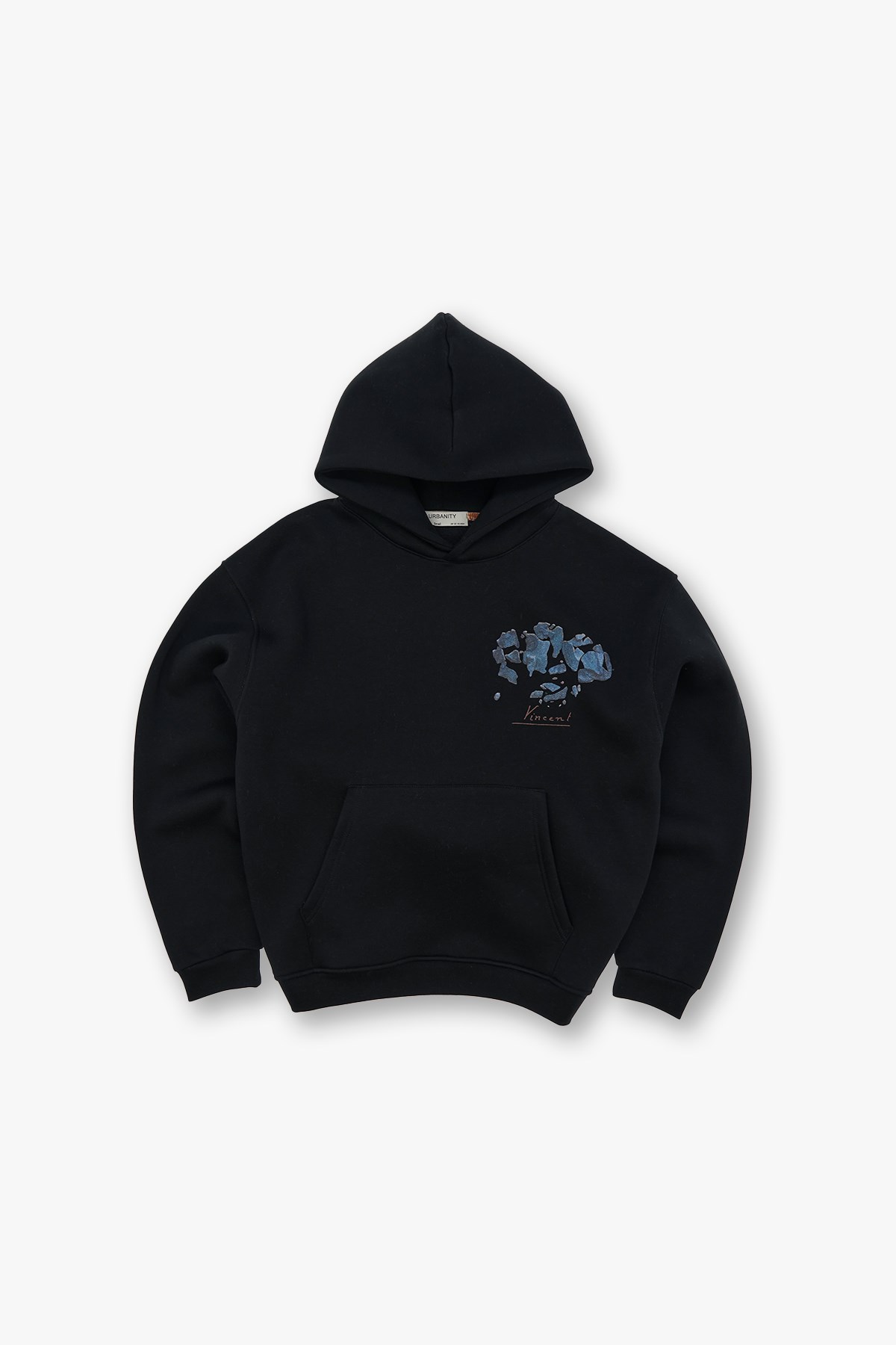 Mosaic Portrait Oversize Sweatshirt Erkek Siyah