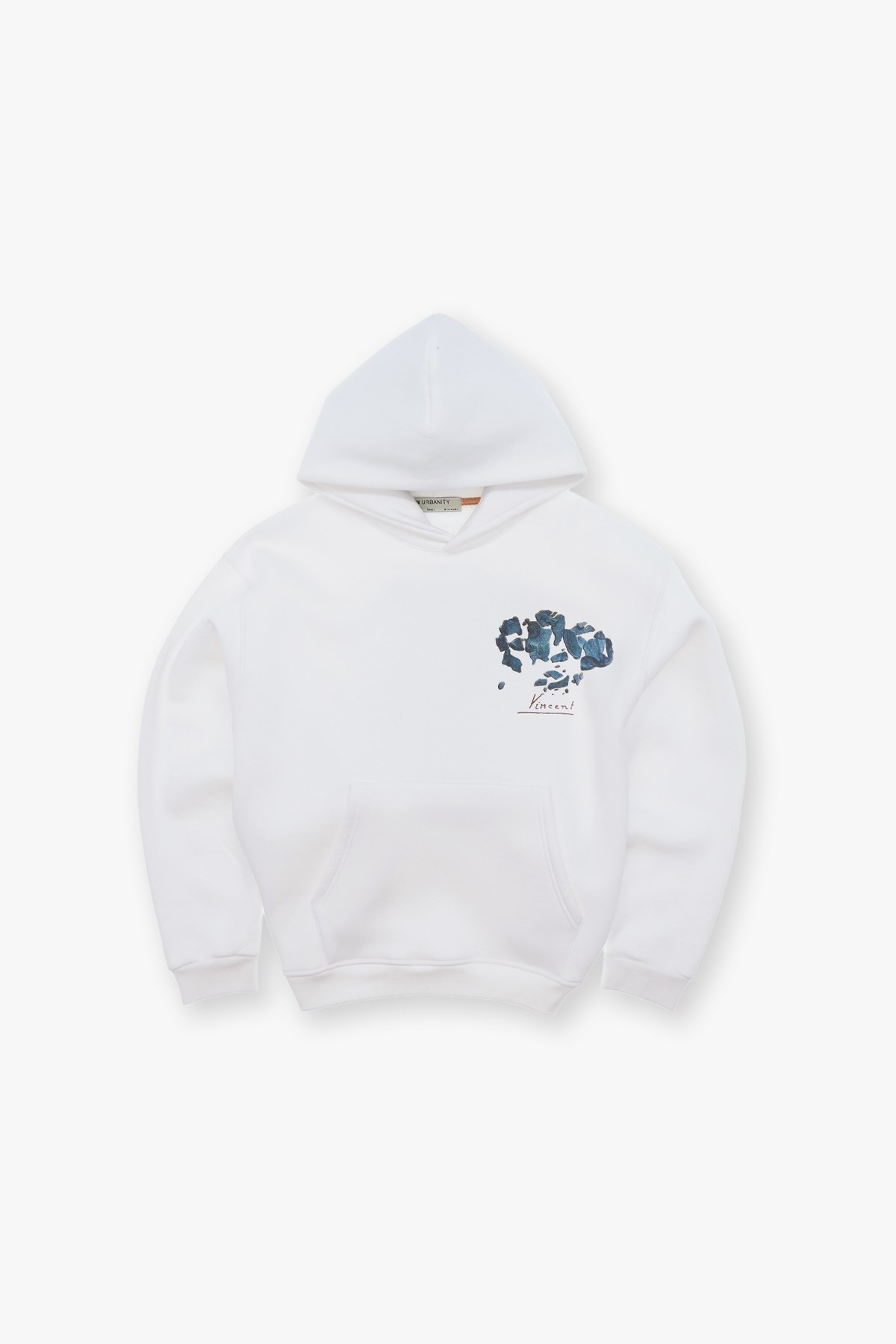 Mosaic Portrait Oversize Sweatshirt Erkek Ekru