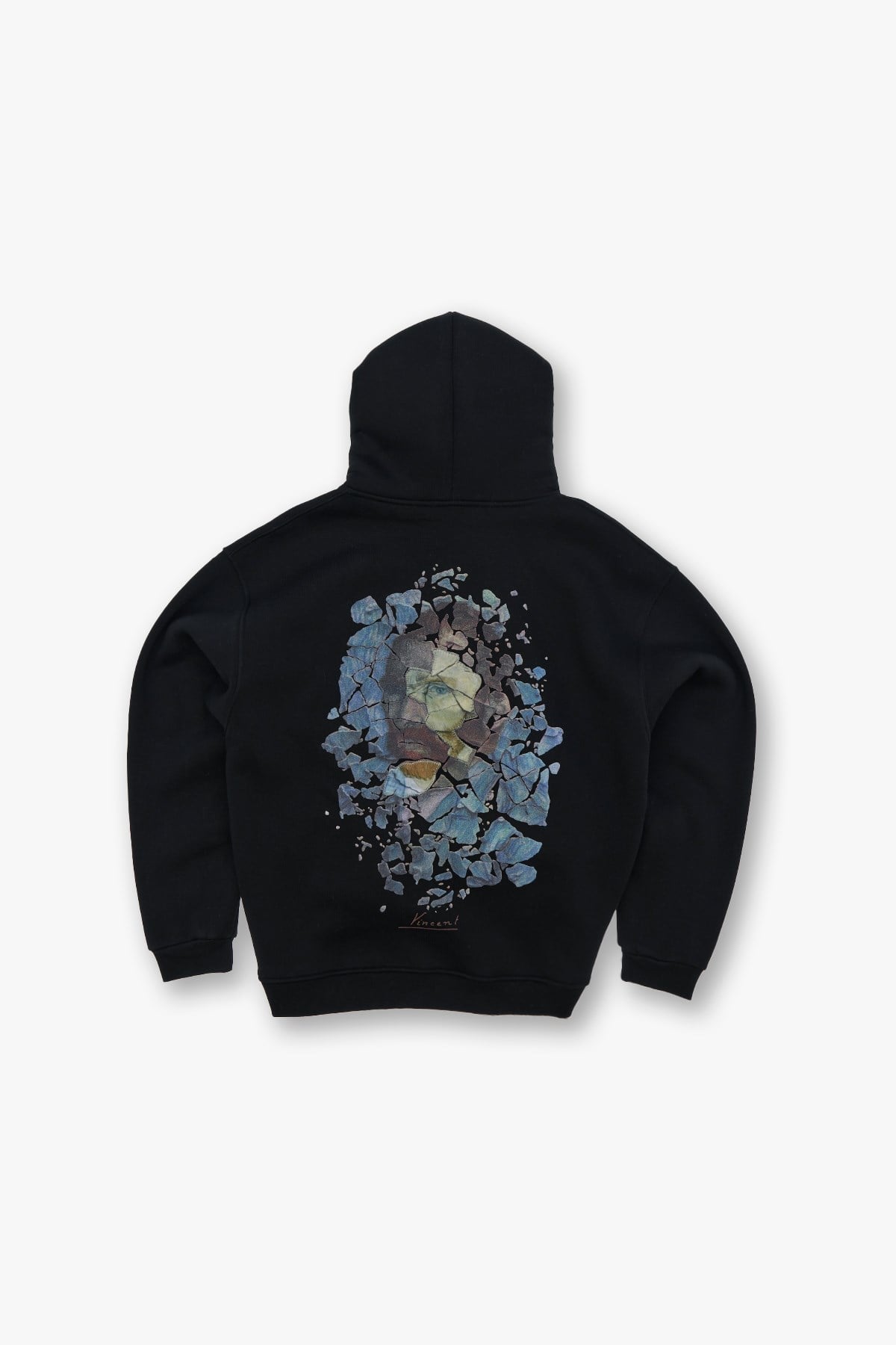 Mosaic Portrait Oversize Sweatshirt Erkek Siyah