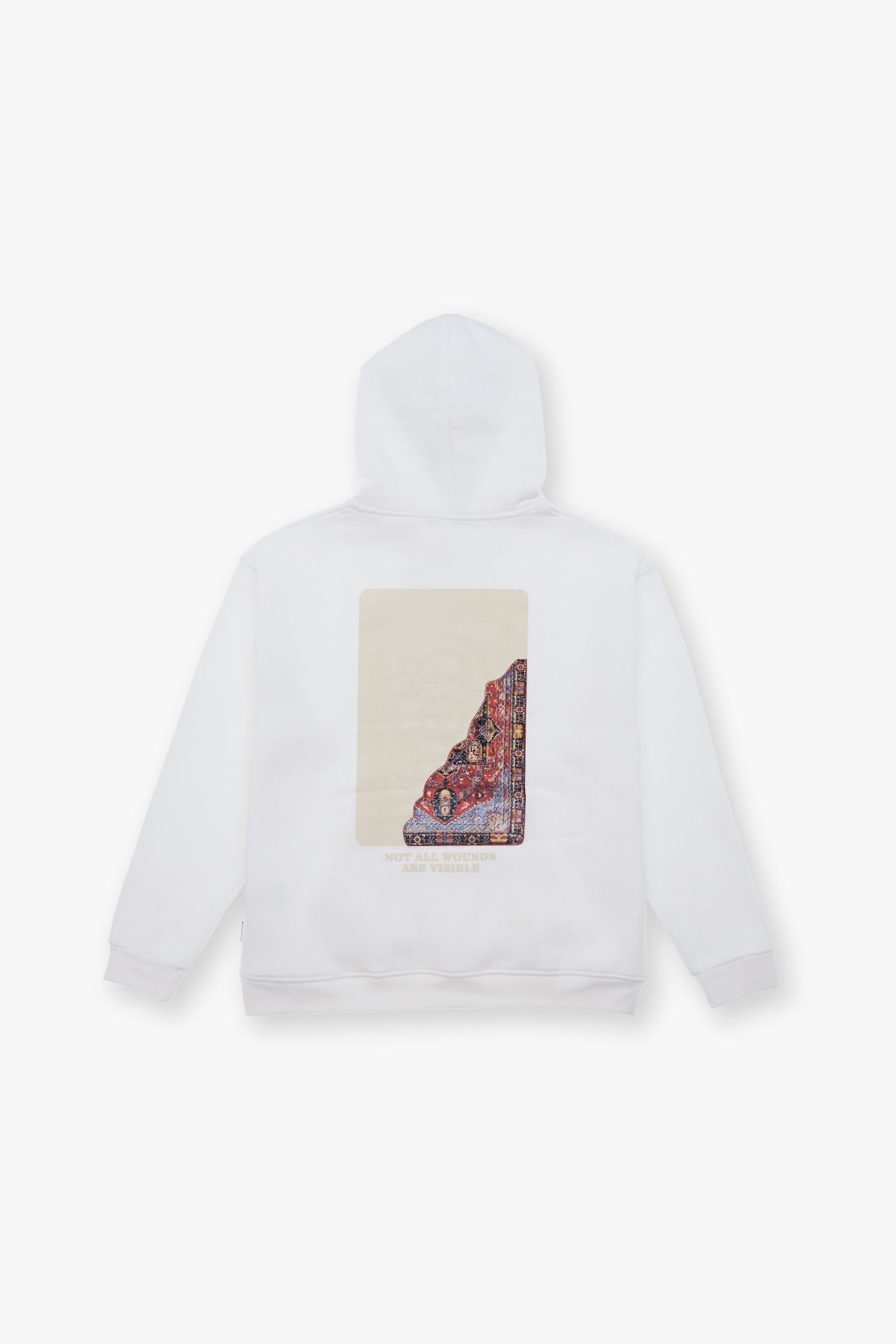 Not All Wounds Are Visible Oversize Sweatshirt Kadın Ekru