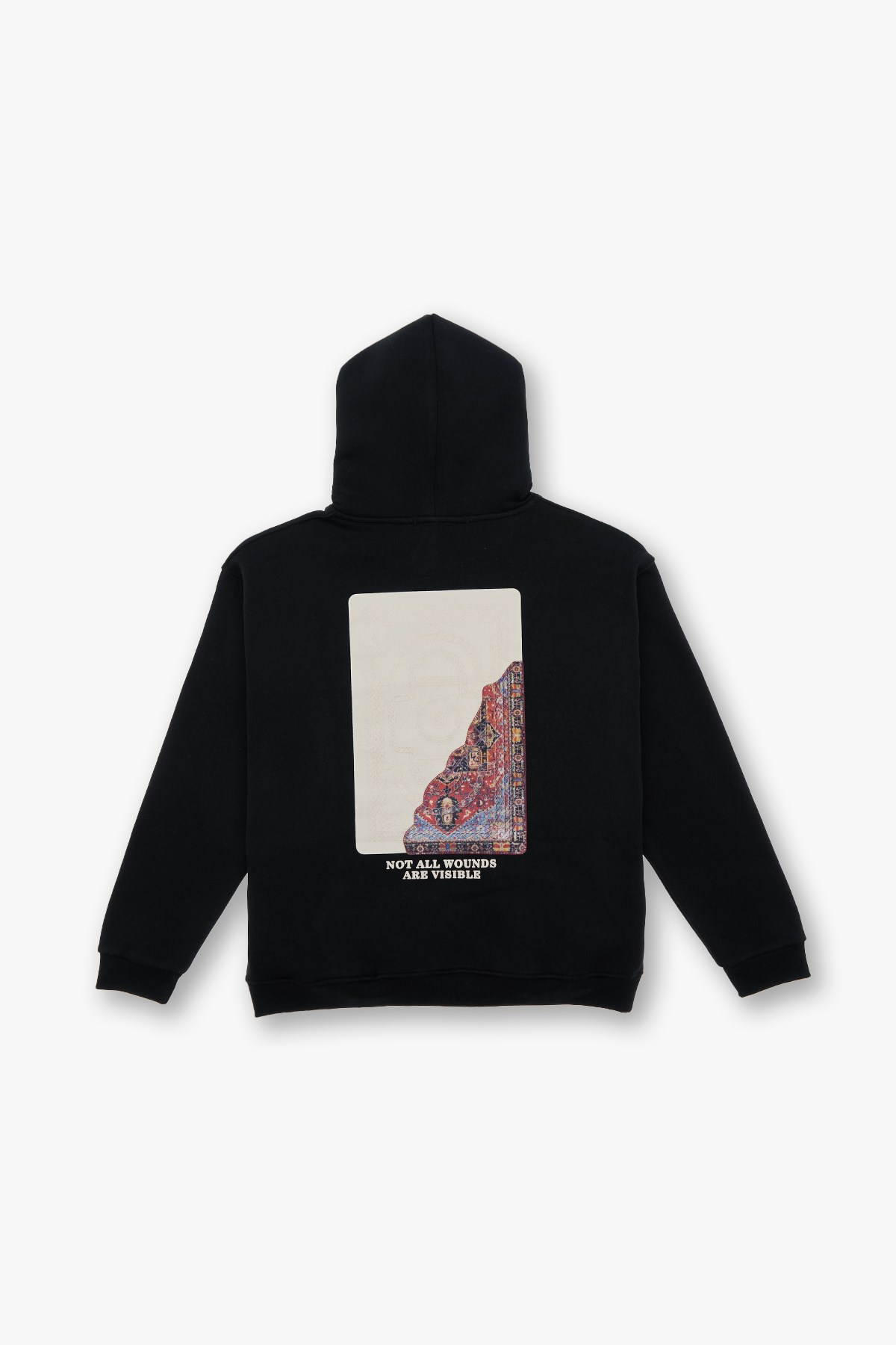 Not All Wounds Are Visible Oversize Sweatshirt Kadın Siyah