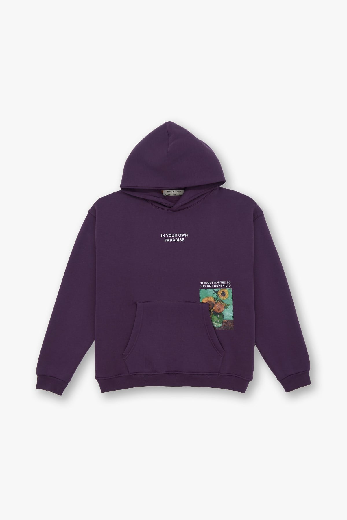 Paradise Within Oversize Sweatshirt Kadın Mor