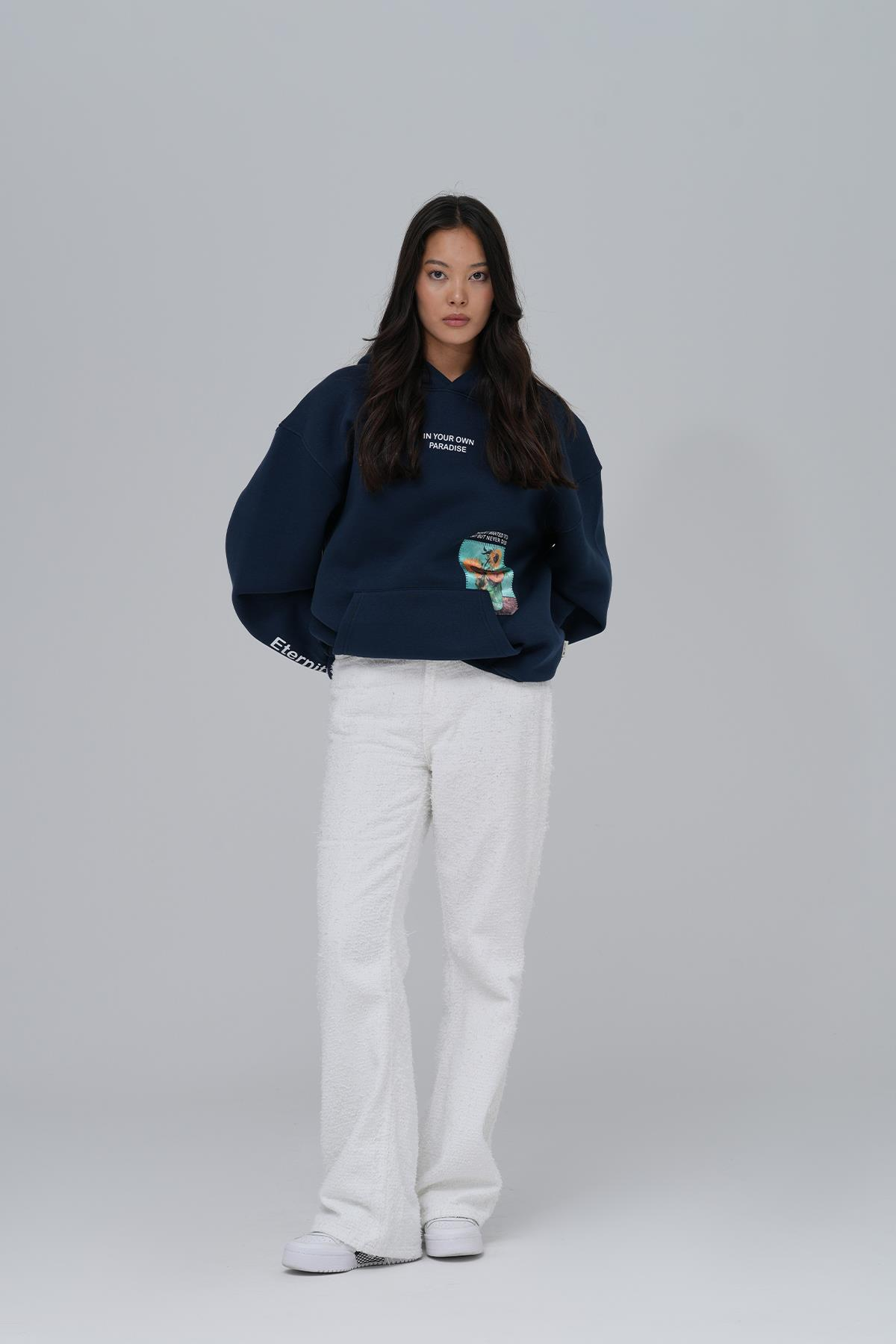 Paradise Within Oversize Sweatshirt Kadın İndigo