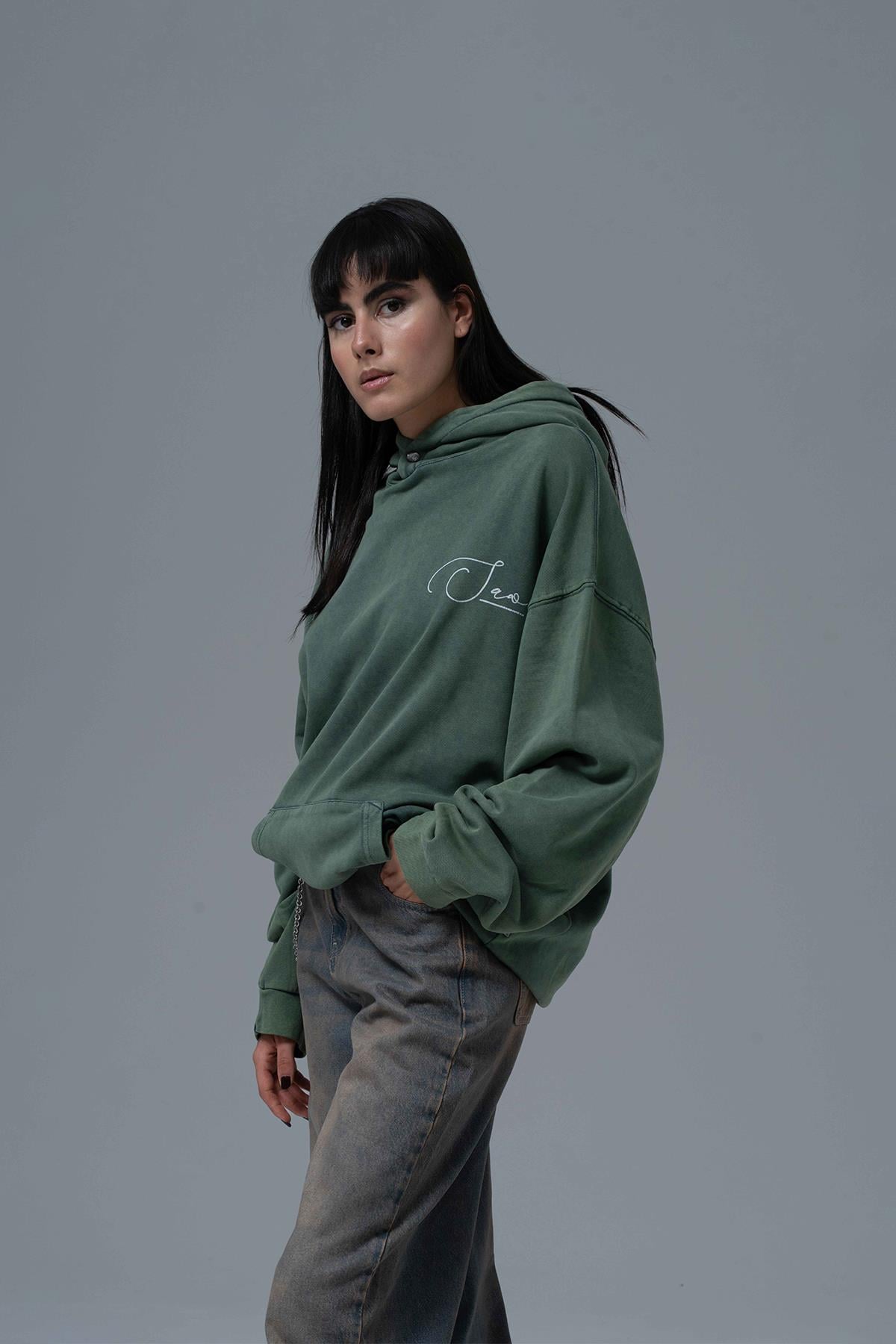 Paradox Oversize Sweatshirt Kadın Yeşil