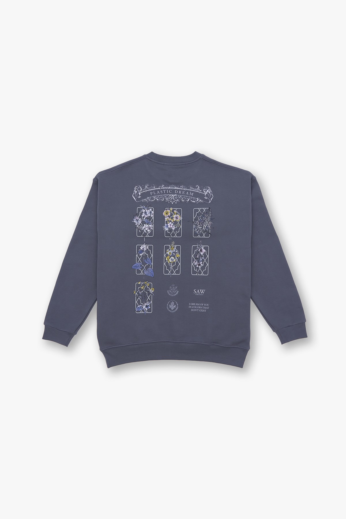 Plastic Dream Oversize Sweatshirt Erkek Füme