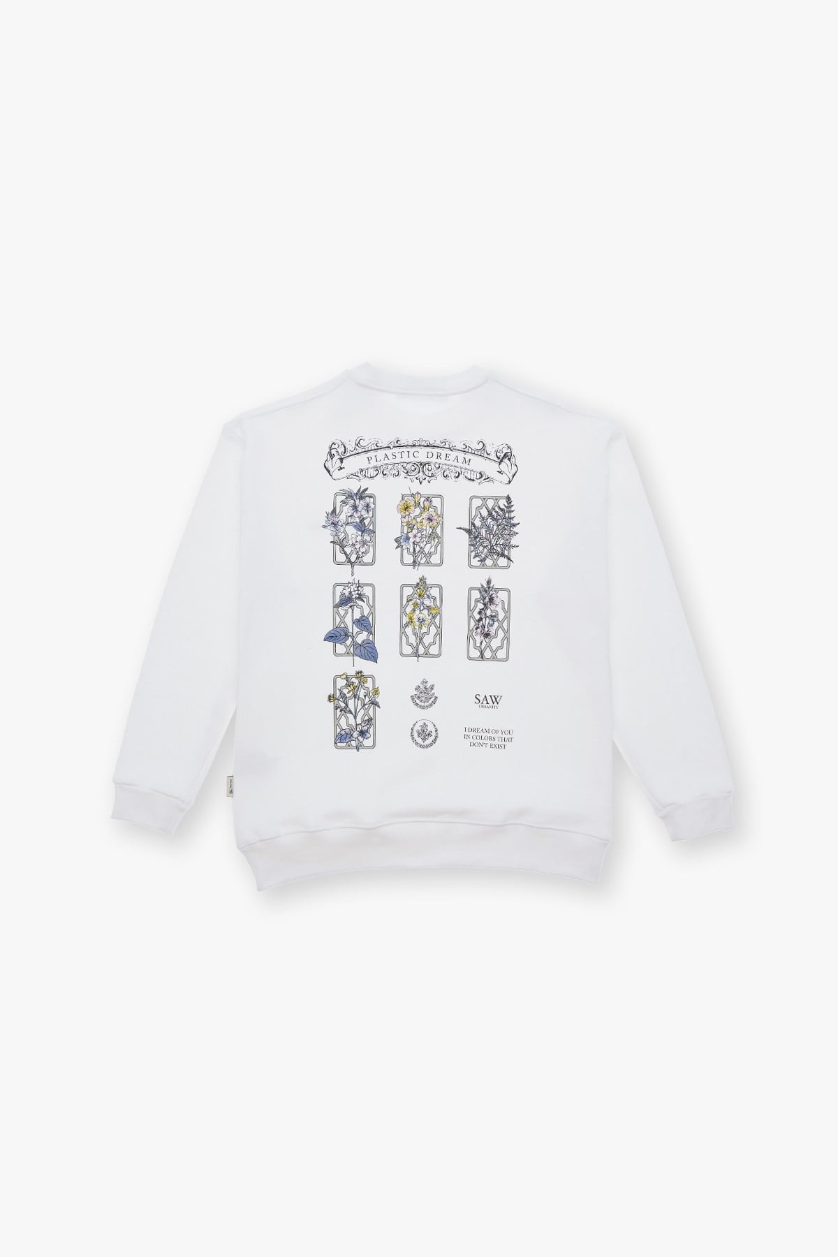 Plastic Dream Oversize Sweatshirt Erkek Ekru