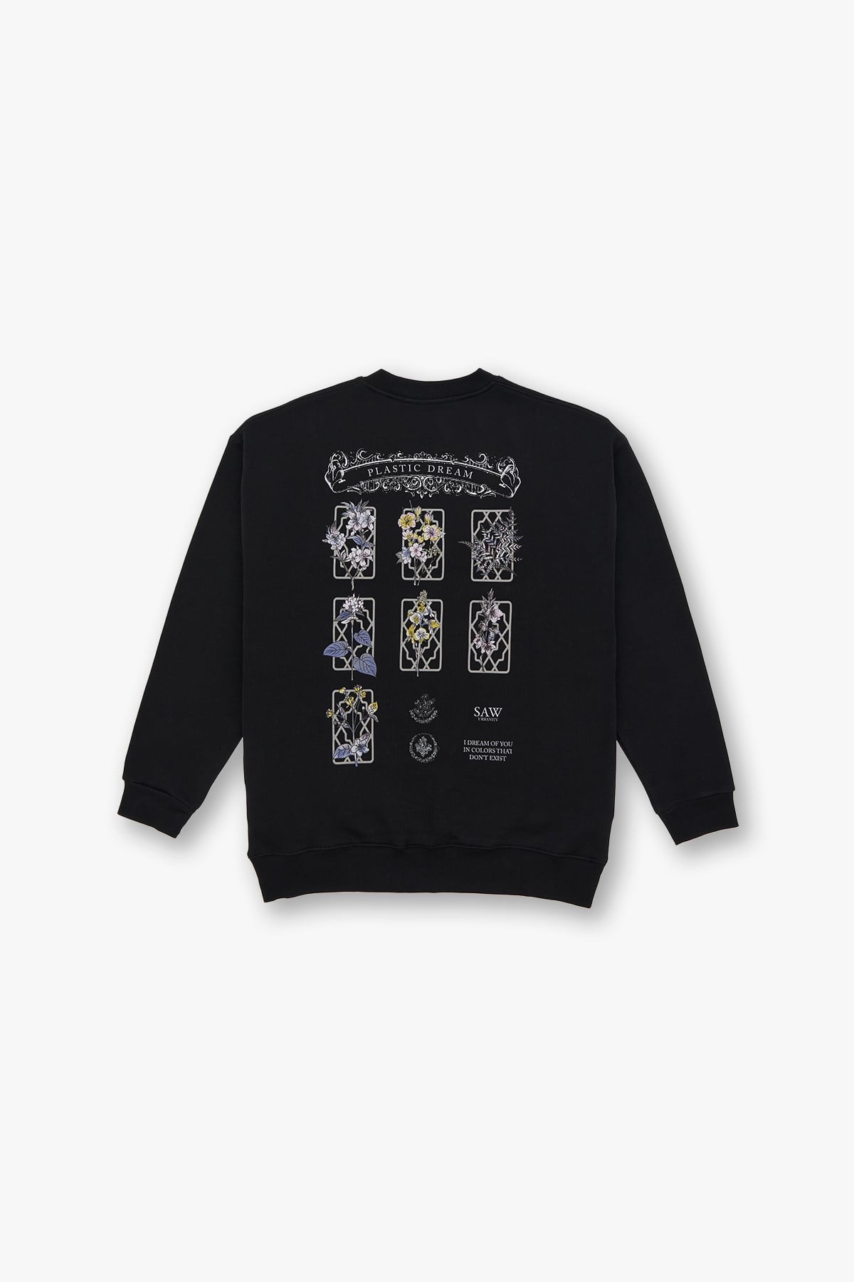 Plastic Dream Oversize Sweatshirt Kadın Siyah