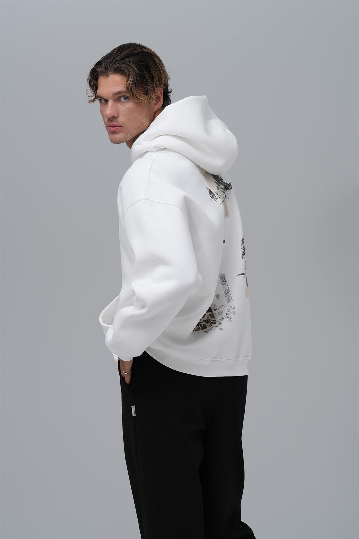 Portrait of a Generation Oversize Sweatshirt Erkek Taş