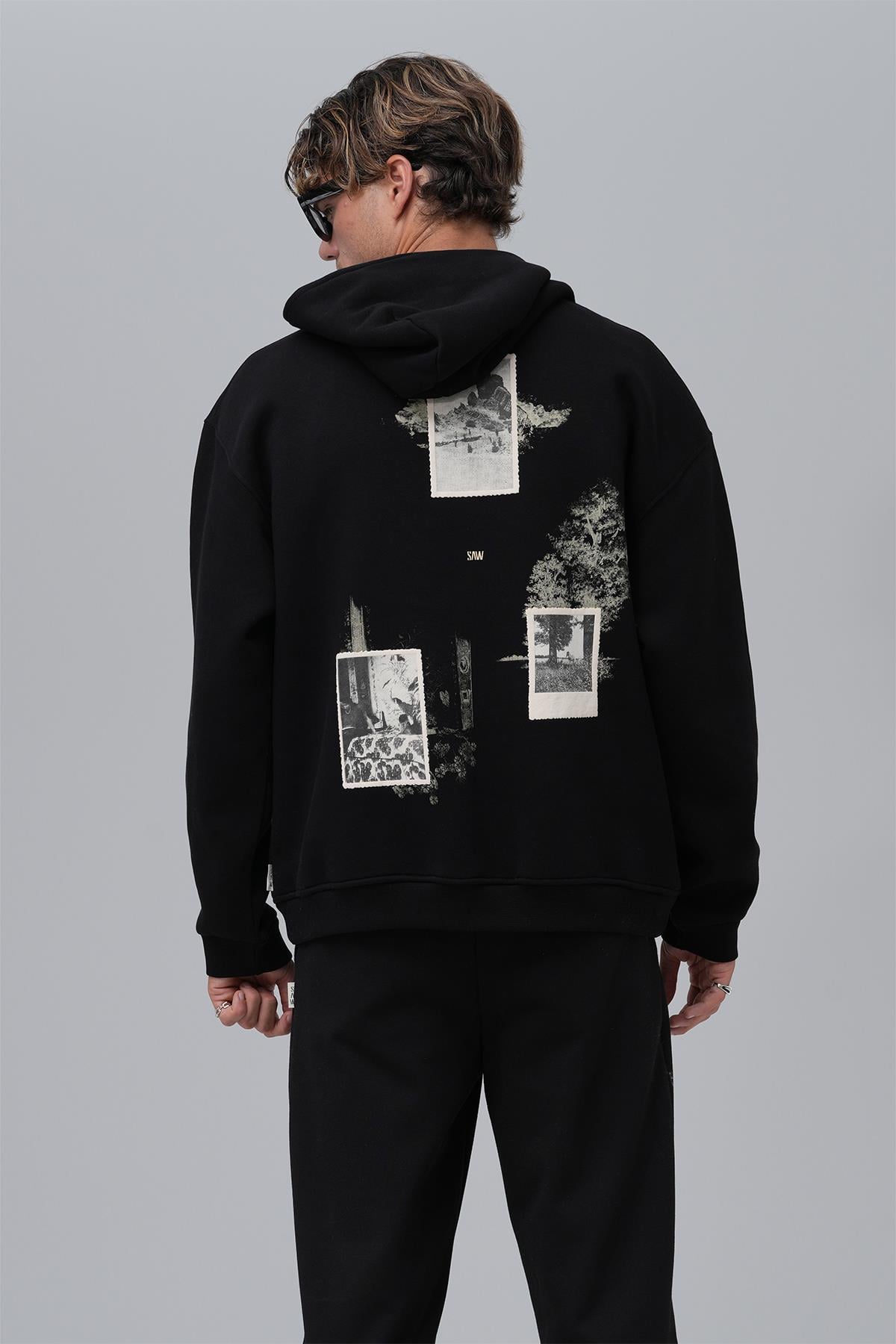 Portrait of a Generation Oversize Sweatshirt Erkek Siyah