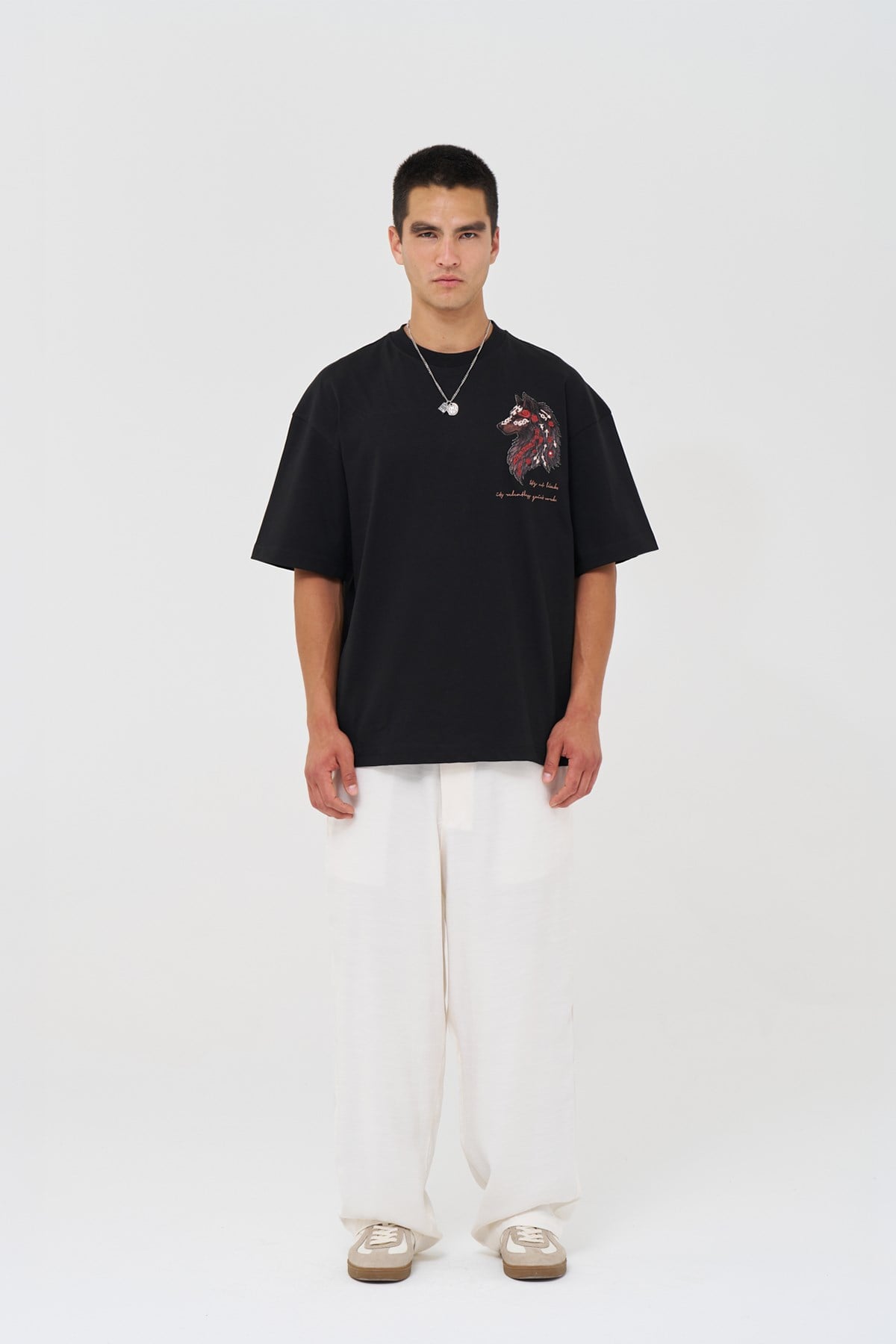 Quiet Resolve Oversize Fit Erkek Tişört Siyah