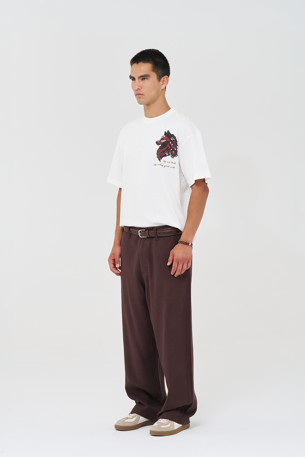 Quiet Resolve Oversize Fit Erkek Tişört Ekru
