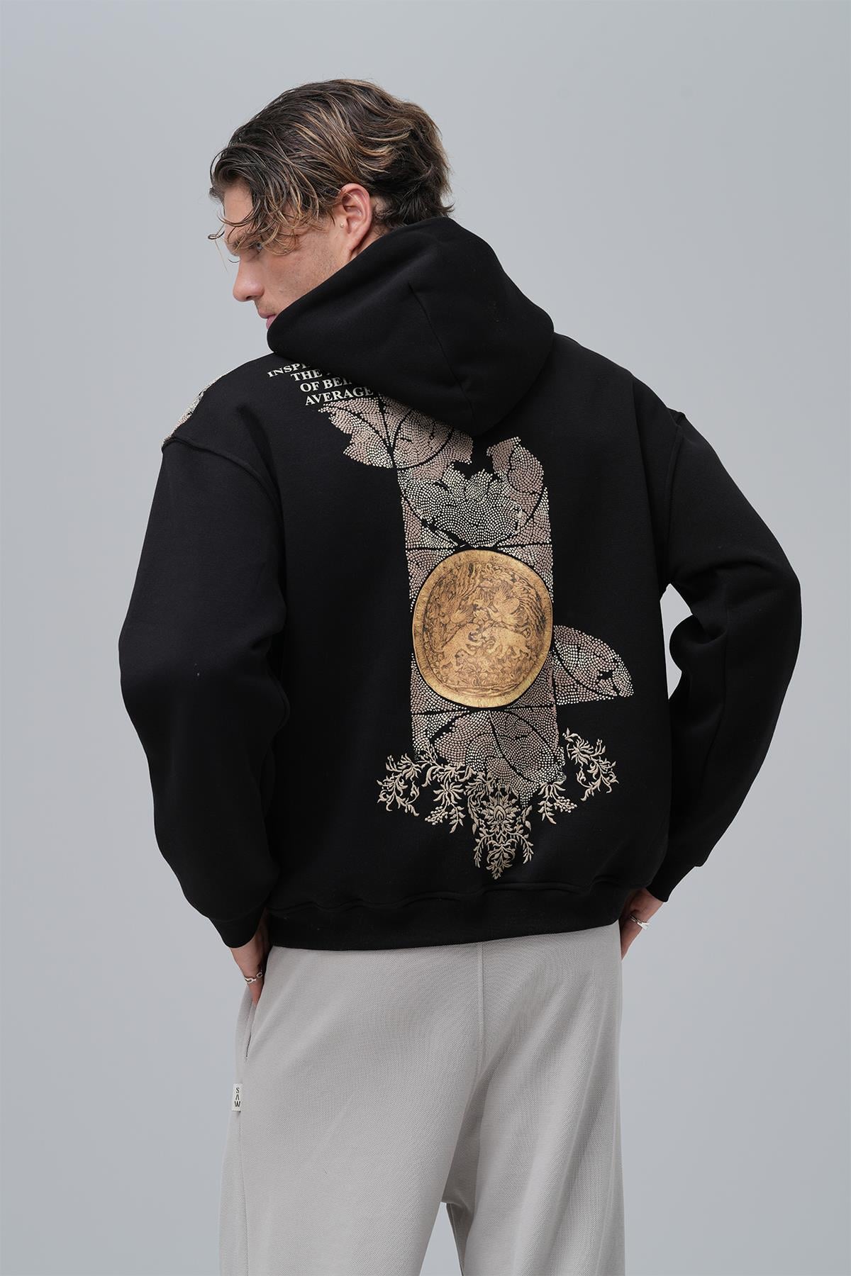 Realistic Oversize Sweatshirt Erkek Siyah