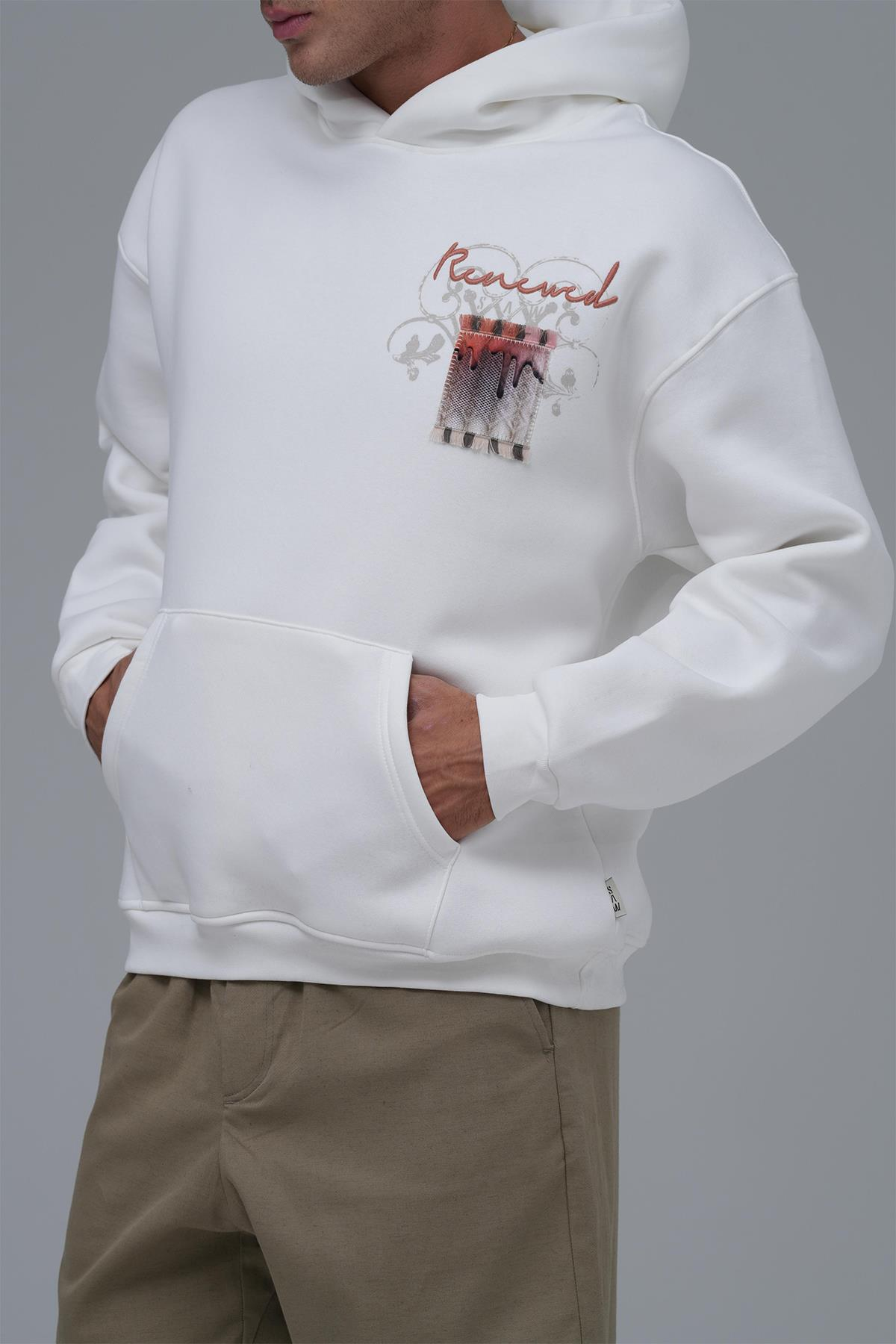 Renewed Flow Oversize Sweatshirt Erkek Ekru
