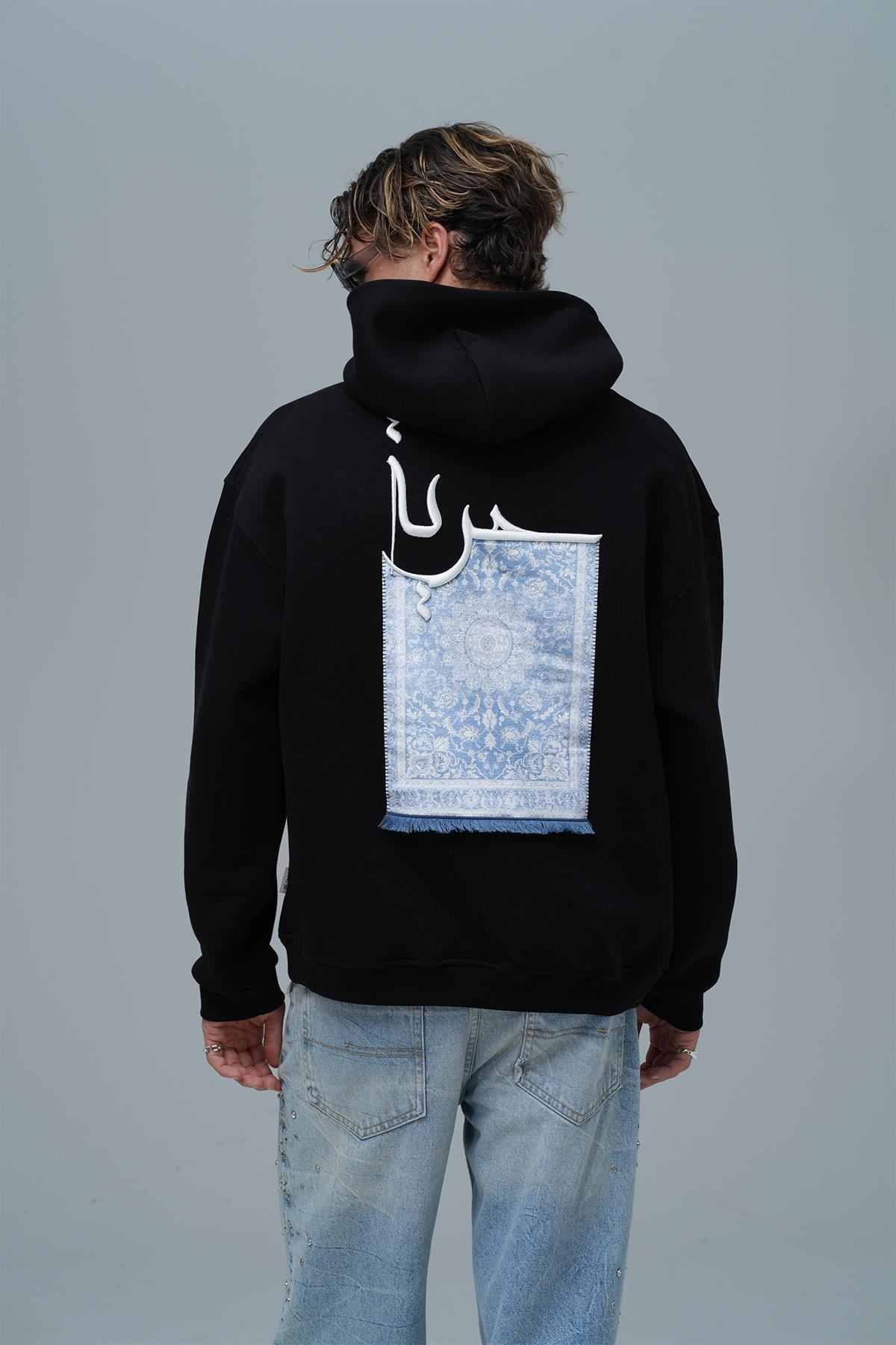 Roots & Freedom Oversize Sweatshirt Erkek Siyah