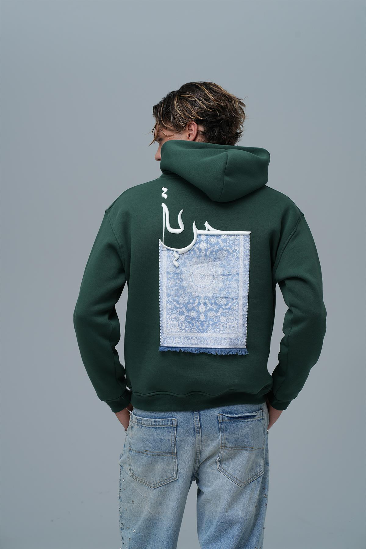 Roots & Freedom Oversize Sweatshirt Erkek Yeşil