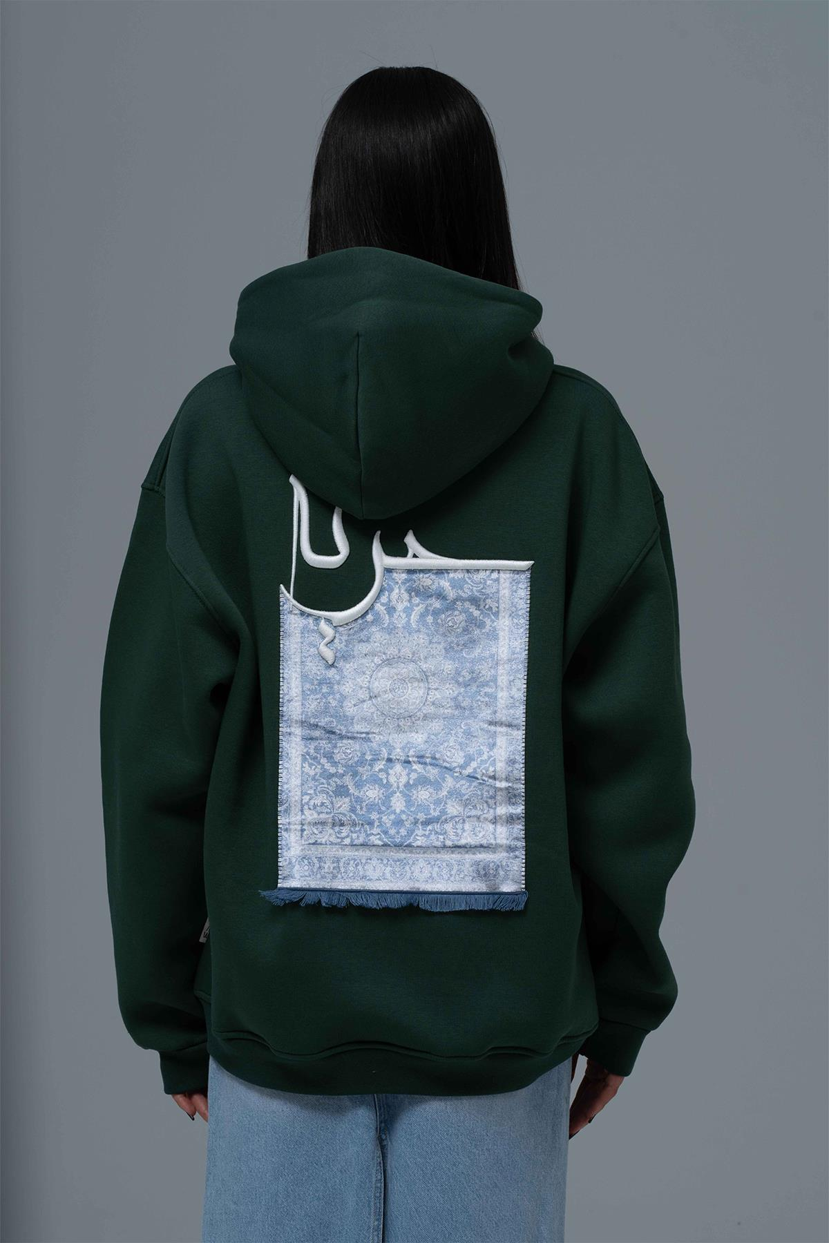 Roots & Freedom Oversize Sweatshirt Kadın Yeşil