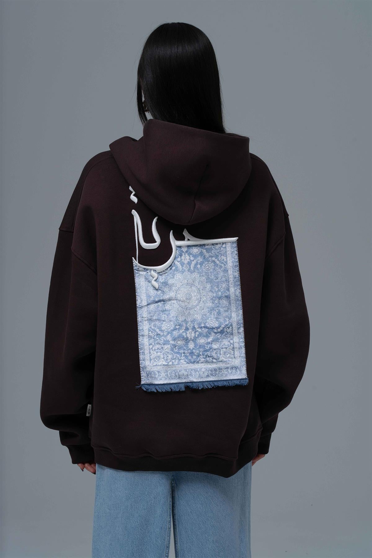 Roots & Freedom Oversize Sweatshirt Kadın Kahverengi