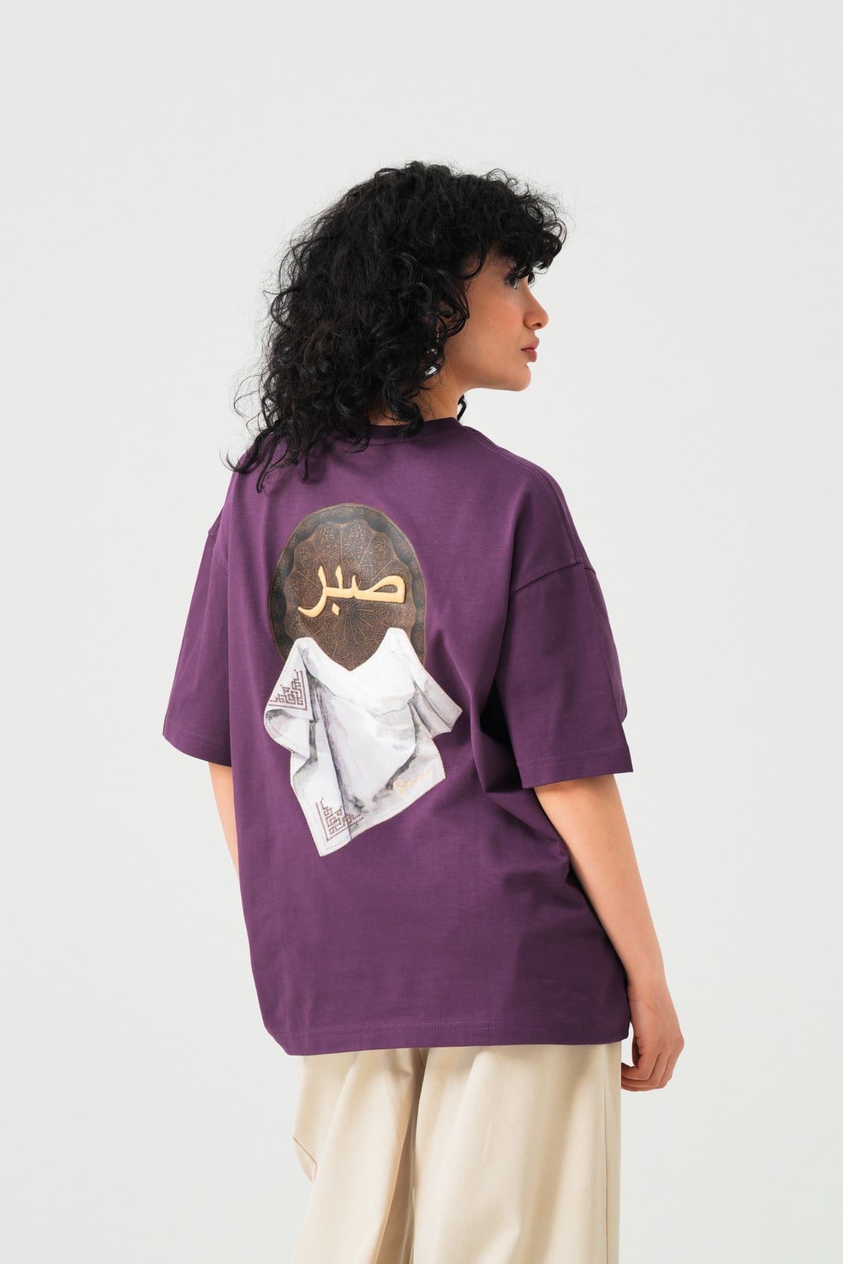 Sabr Heritage Oversize Kadın Tişört Mor
