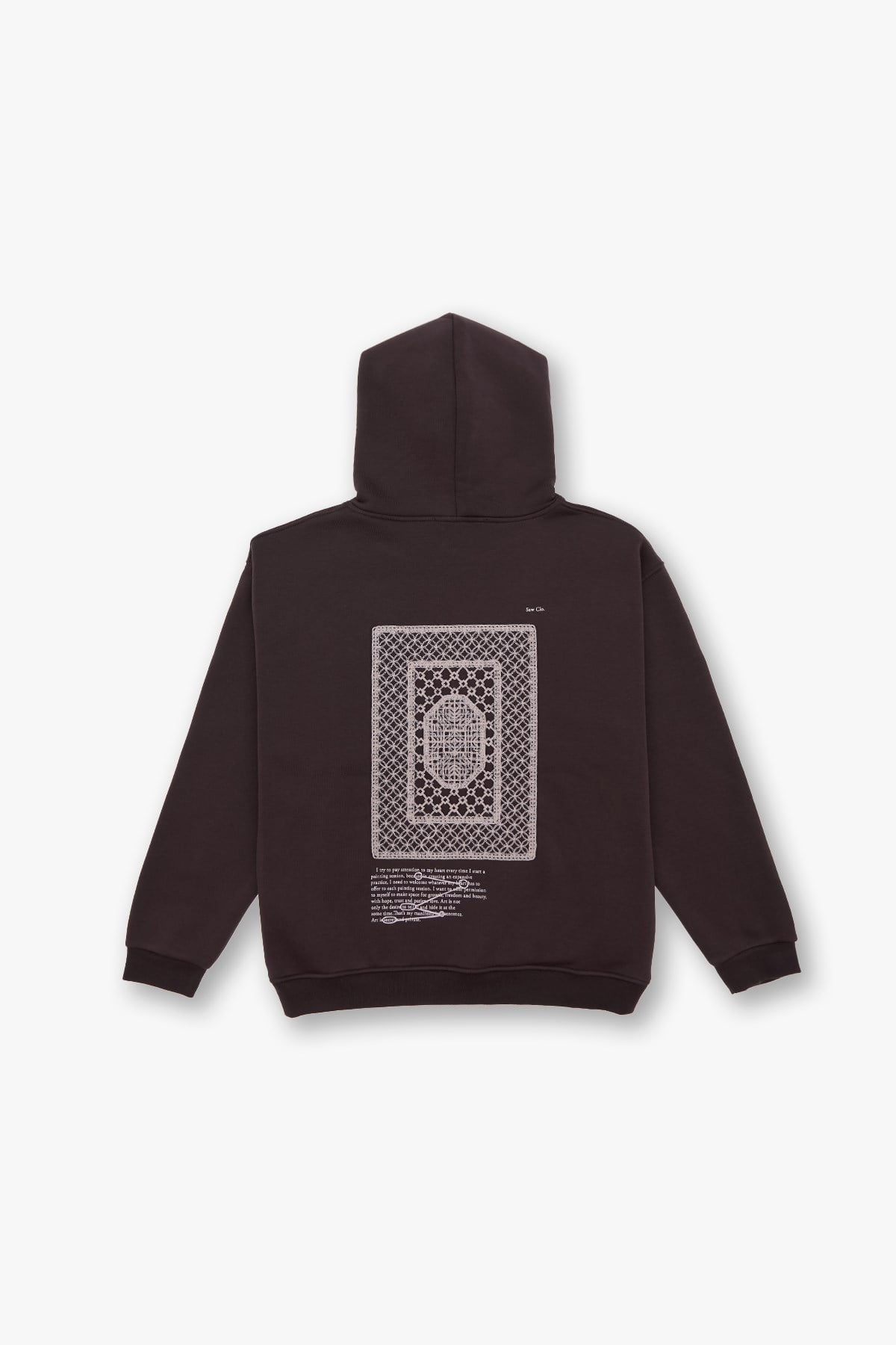 Sacred Geometry Oversize Sweatshirt Erkek Kahverengi