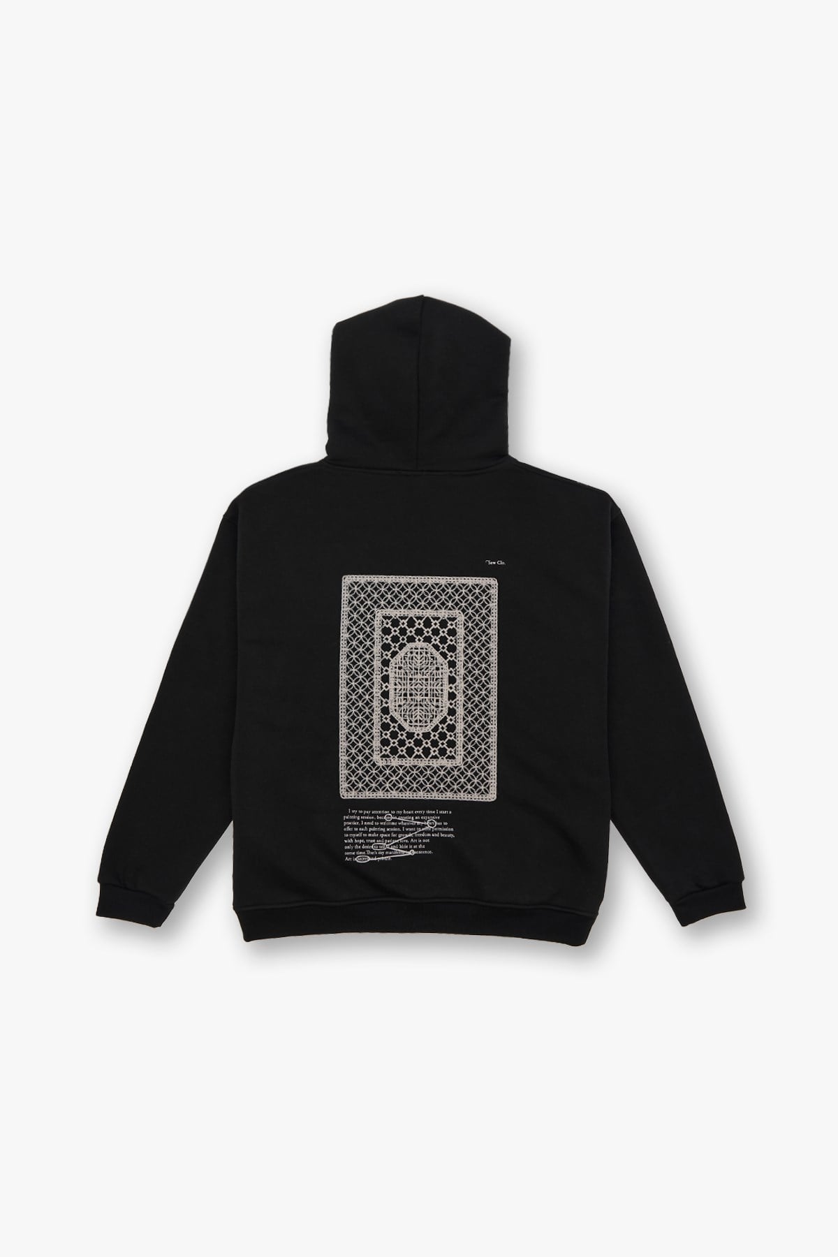 Sacred Geometry Oversize Sweatshirt Erkek Siyah