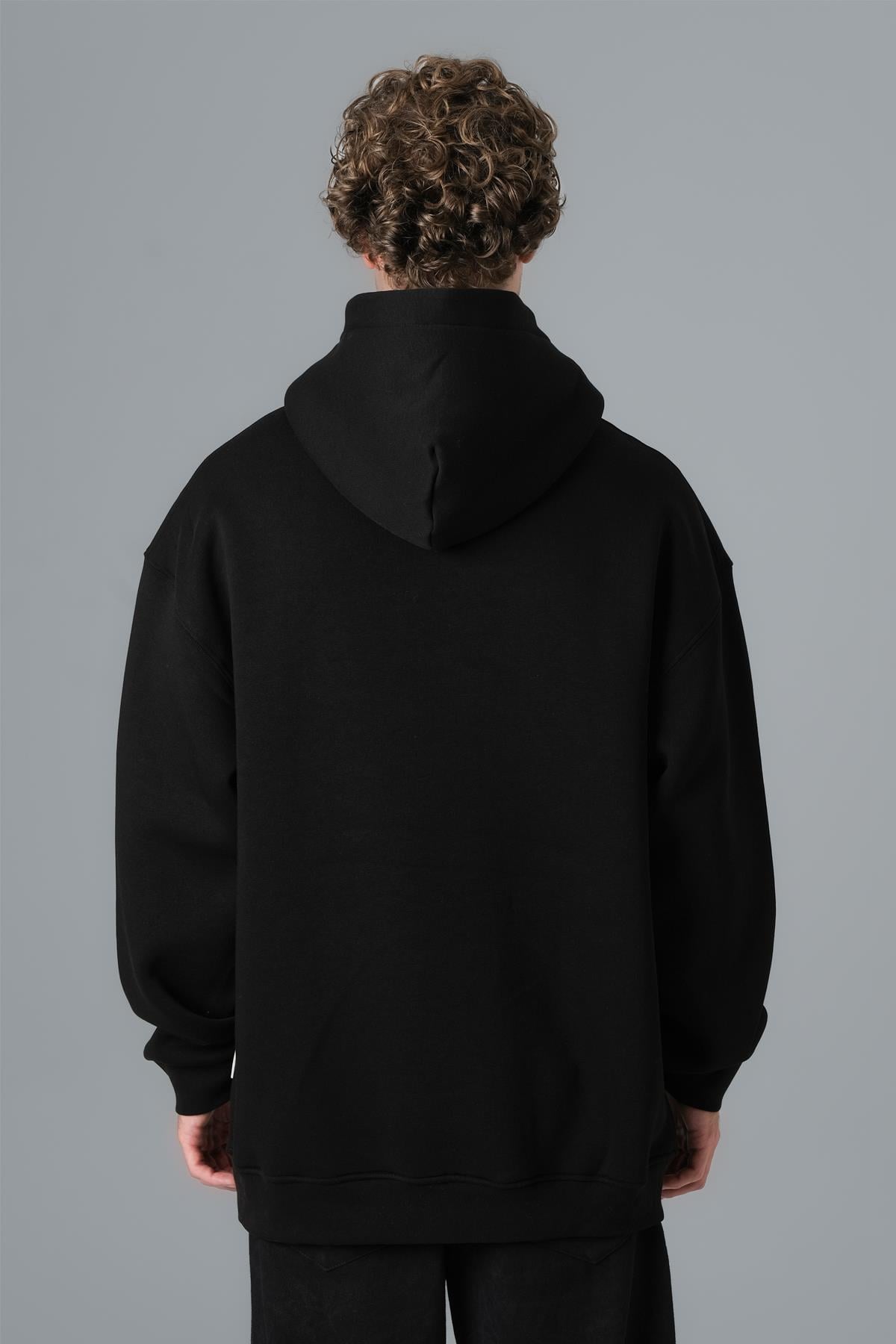 Savage Earth Oversize Sweatshirt Erkek Siyah