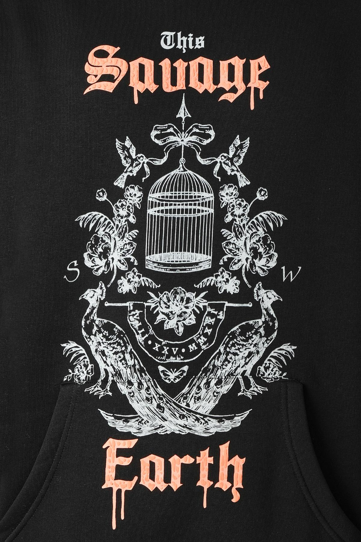 Savage Earth Oversize Sweatshirt Erkek Siyah