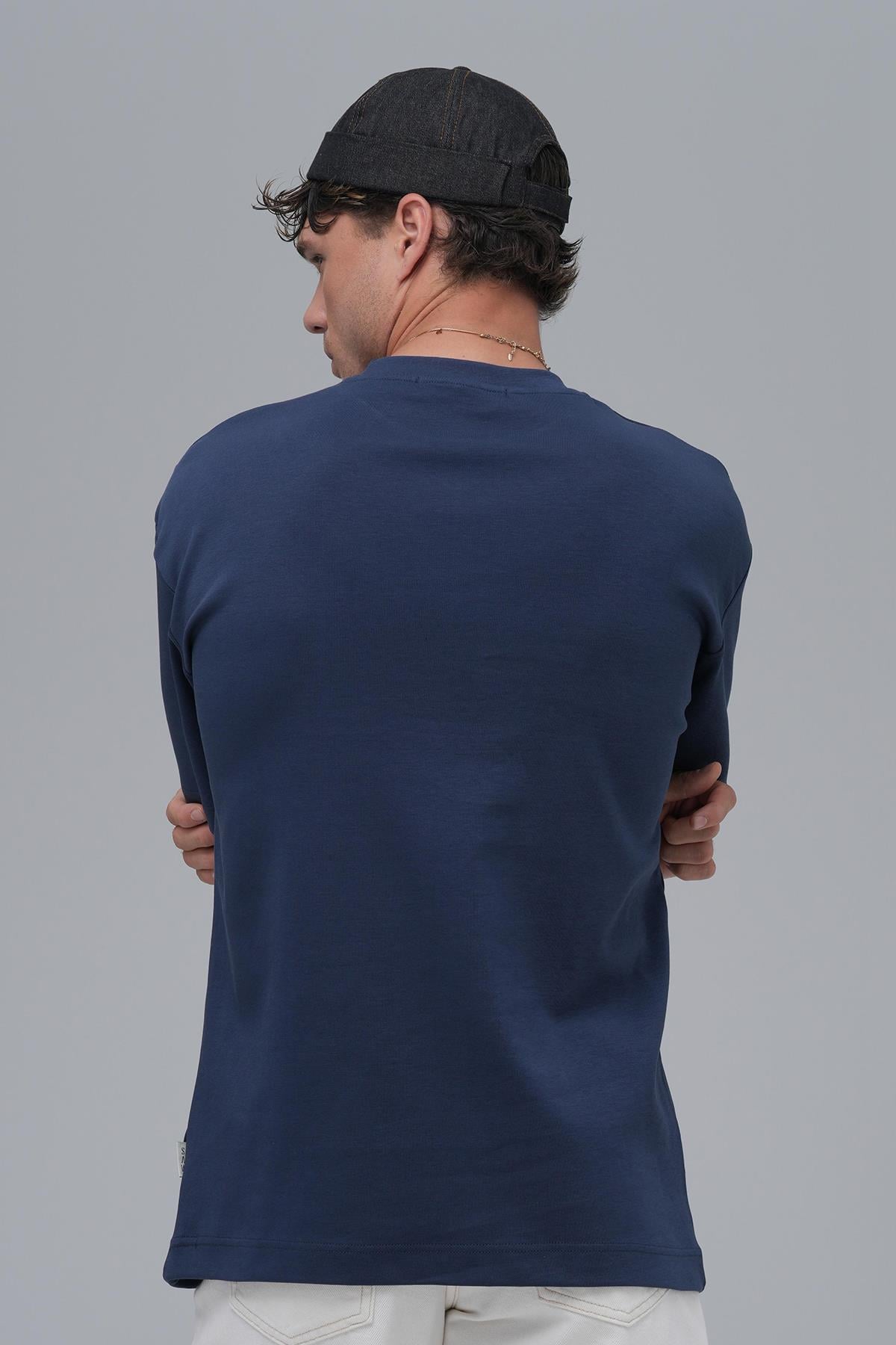 SAW Club Basic Regular Fit Tişört Erkek Lacivert