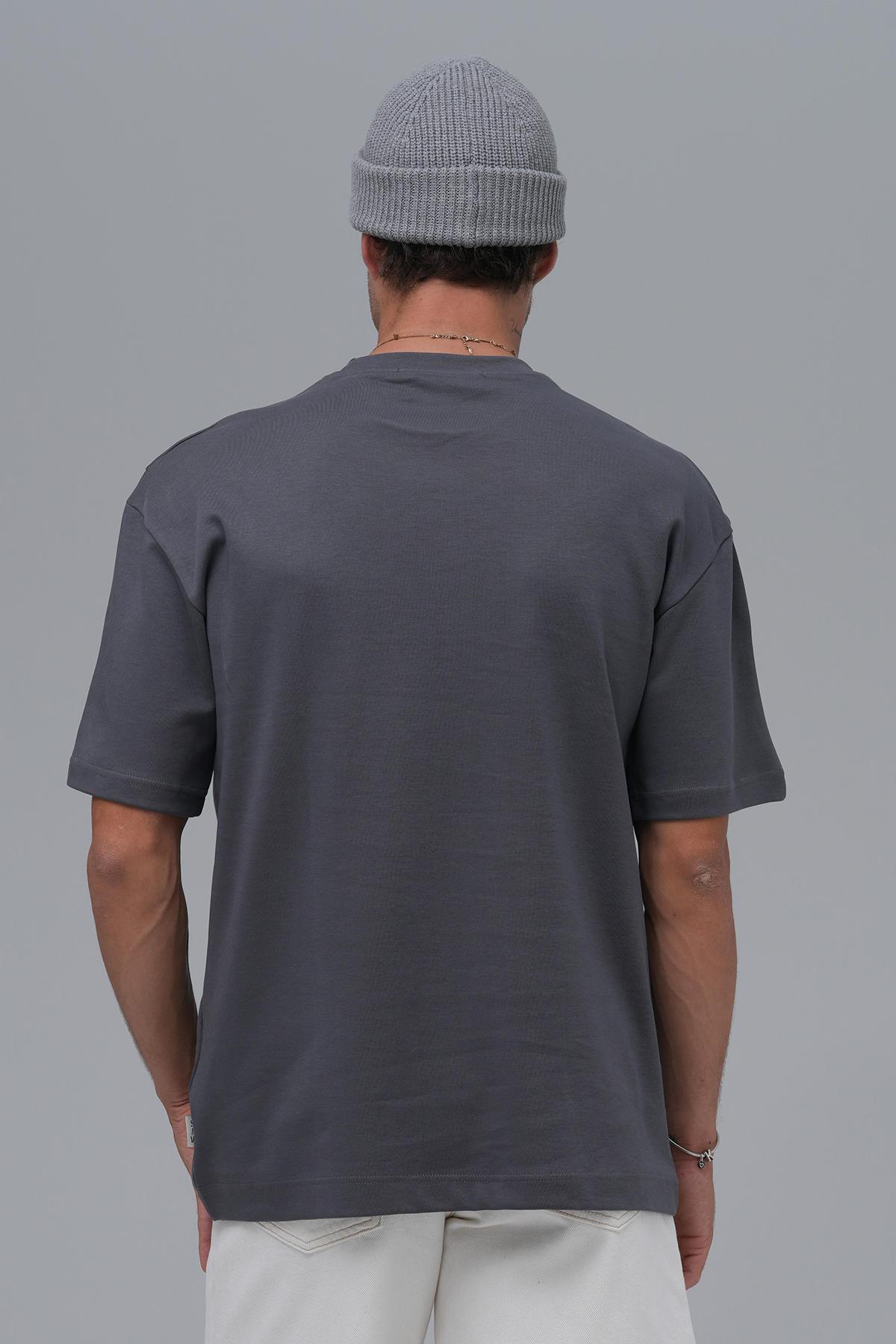 SAW Club Basic Regular Fit Tişört Erkek Füme