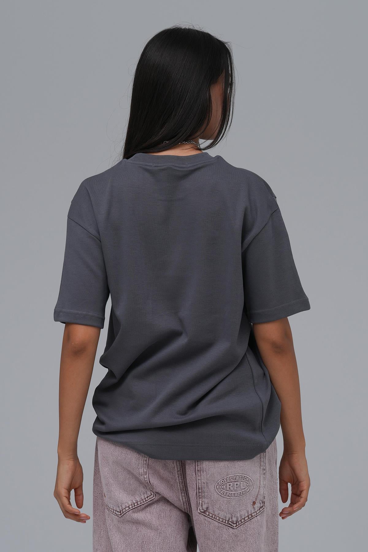 SAW Club Basic Regular Fit Tişört Kadın Füme