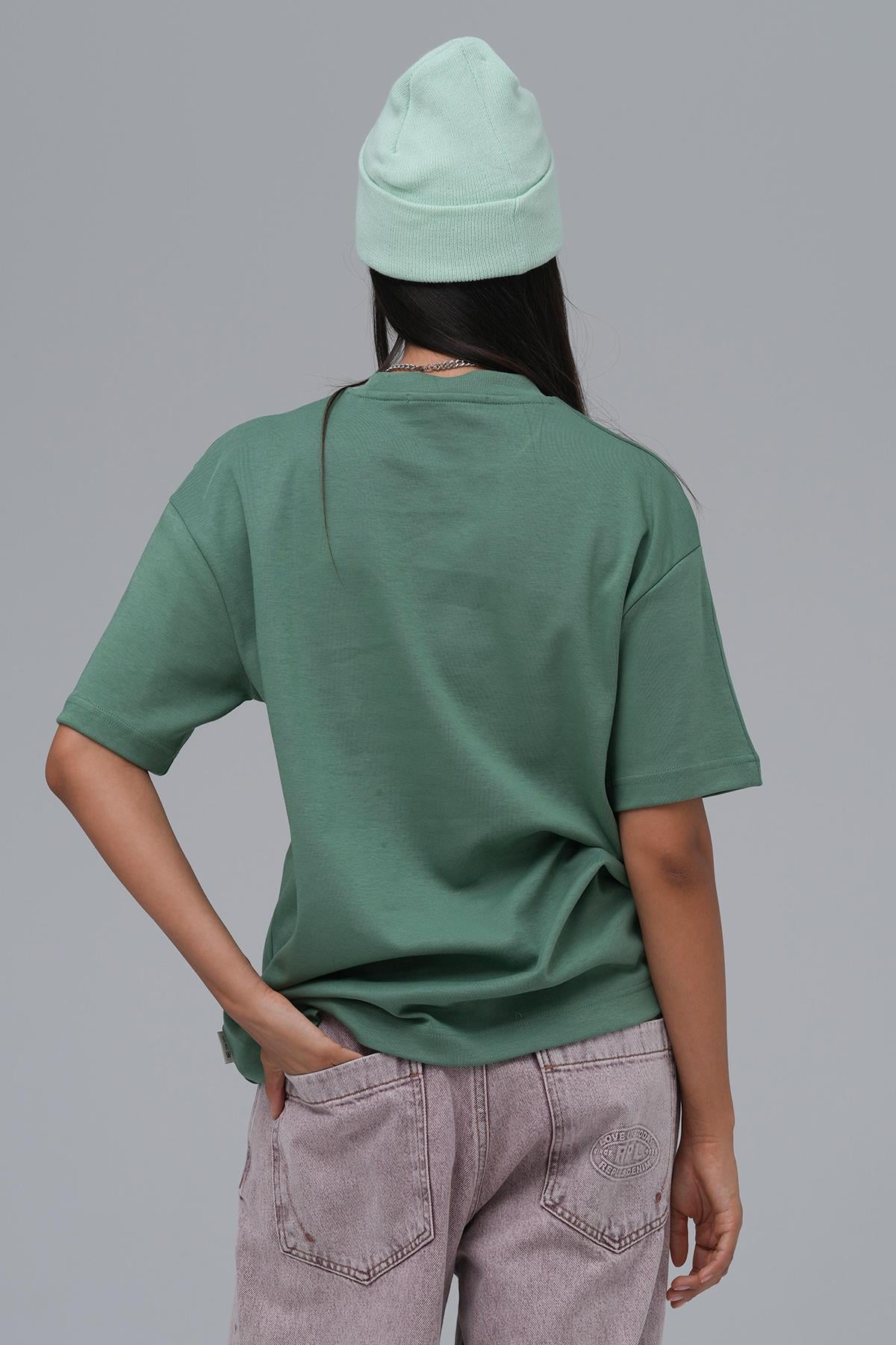 SAW Club Basic Regular Fit Tişört Kadın Yeşil